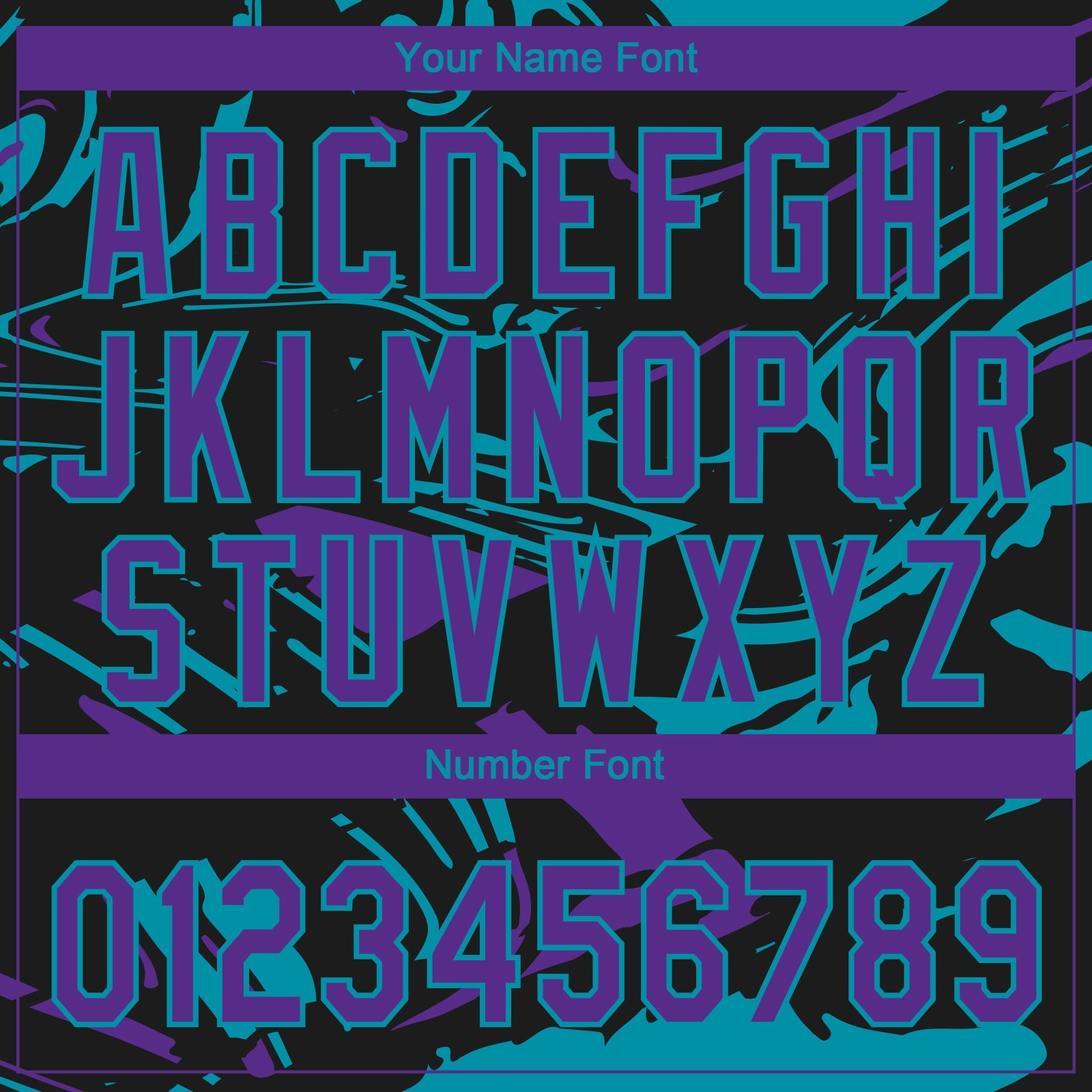 Custom Black Purple-Teal Raglan Sleeves Abstract Fluid Marble Two-Button Unisex Softball Jersey view 5