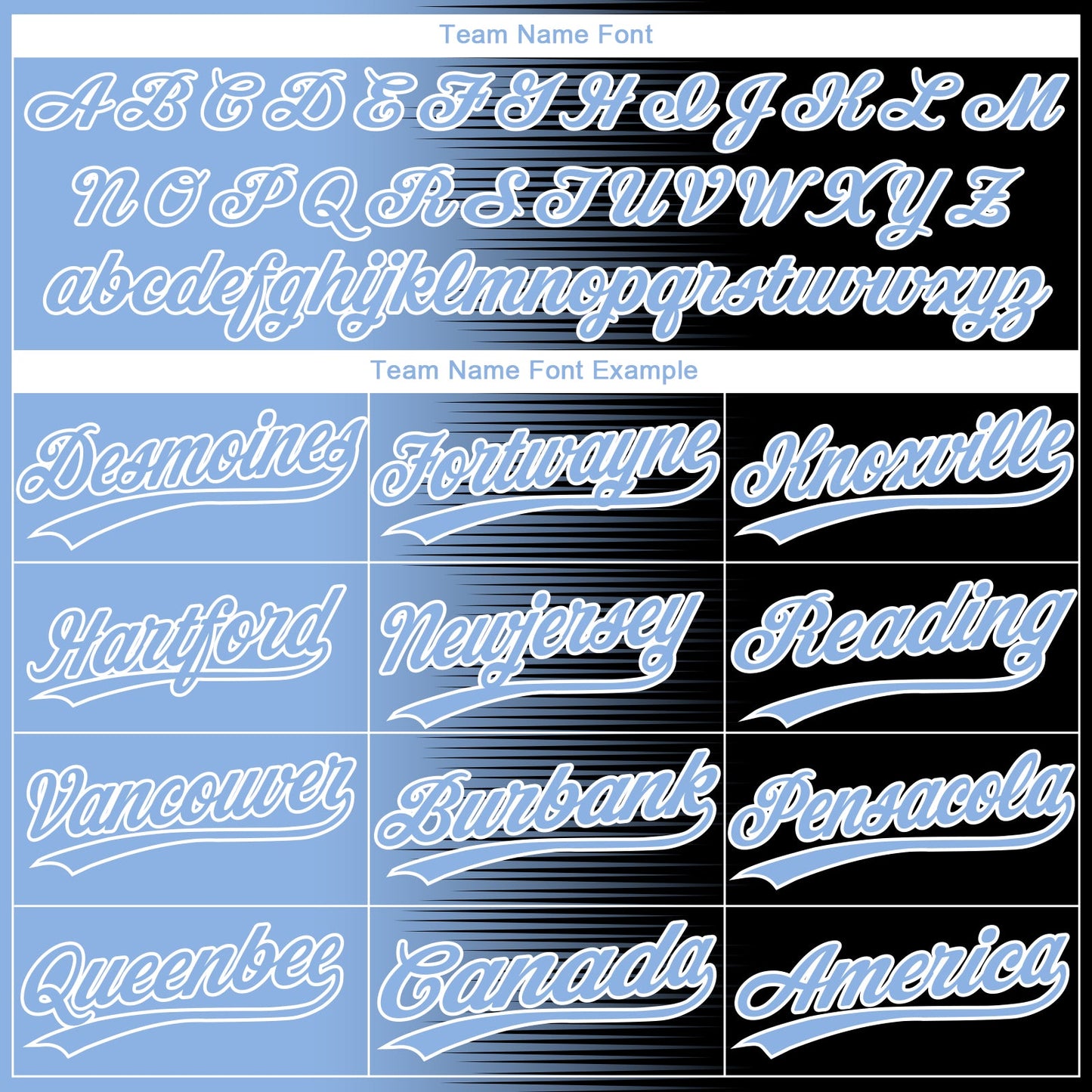 Custom Black Light Blue-White Gradient Horizontal Stripe Two-Button Unisex Softball Jersey view 4