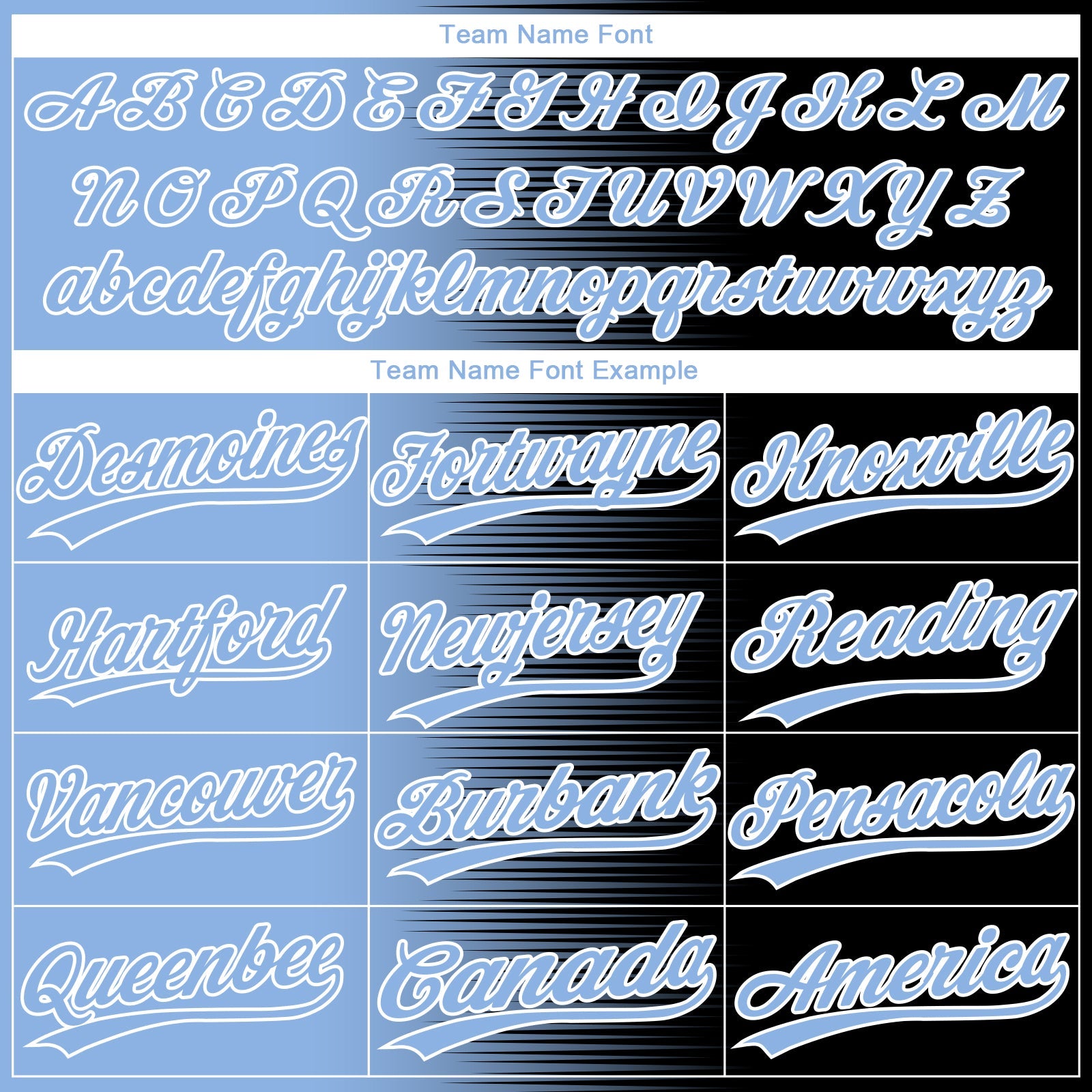 Custom Black Light Blue-White Gradient Horizontal Stripe Two-Button Unisex Softball Jersey view 4