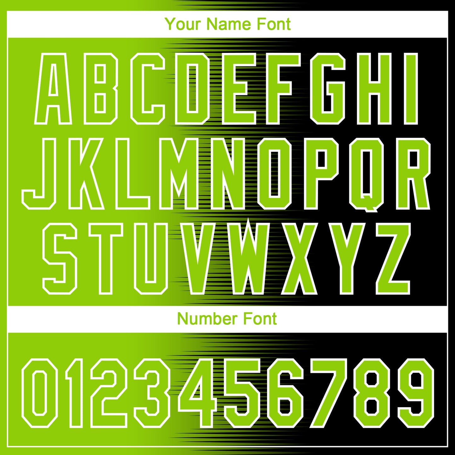 Custom Black Neon Green-White Gradient Horizontal Stripe Two-Button Unisex Softball Jersey view 5
