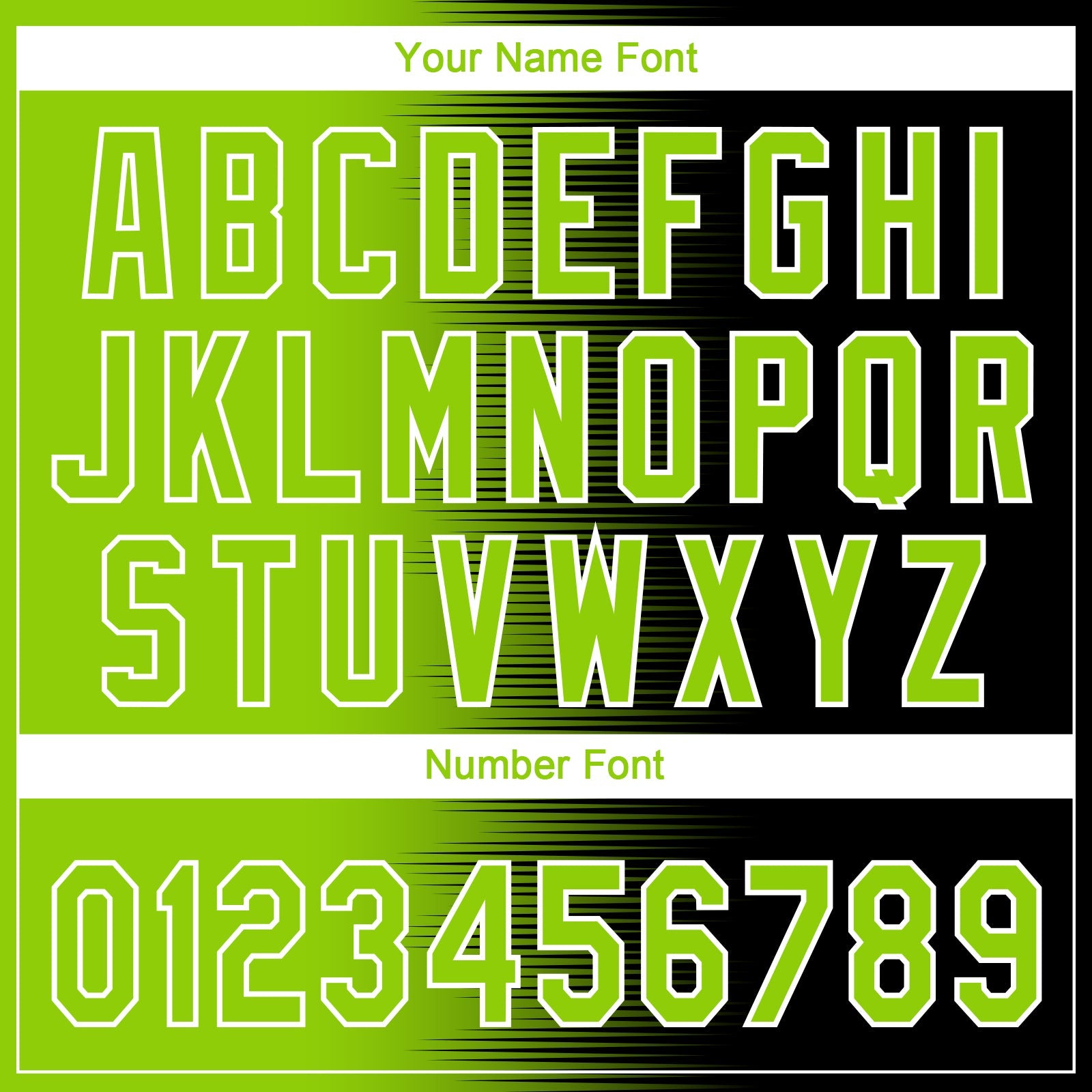 Custom Black Neon Green-White Gradient Horizontal Stripe Two-Button Unisex Softball Jersey view 5