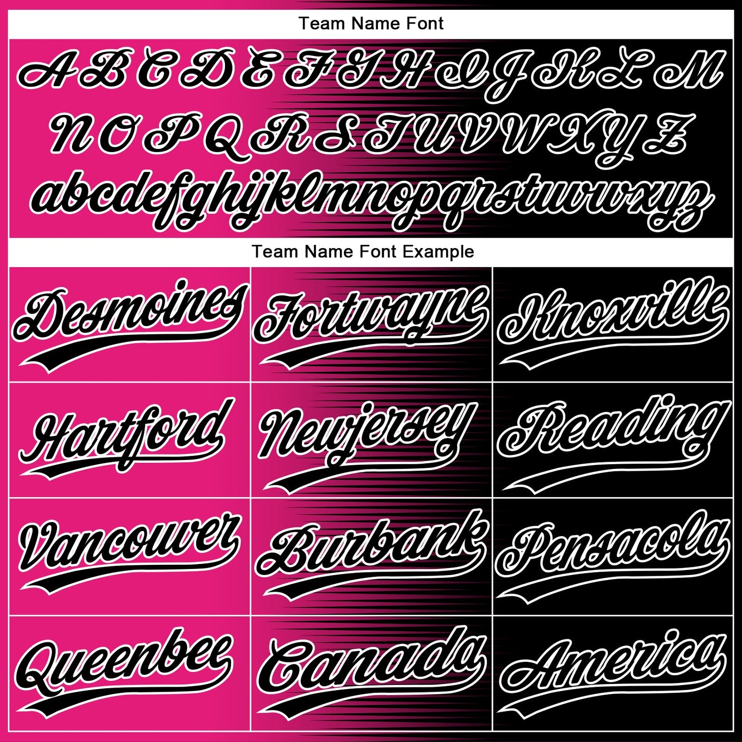Custom Black Hot Pink-White Gradient Horizontal Stripe Two-Button Unisex Softball Jersey view 4
