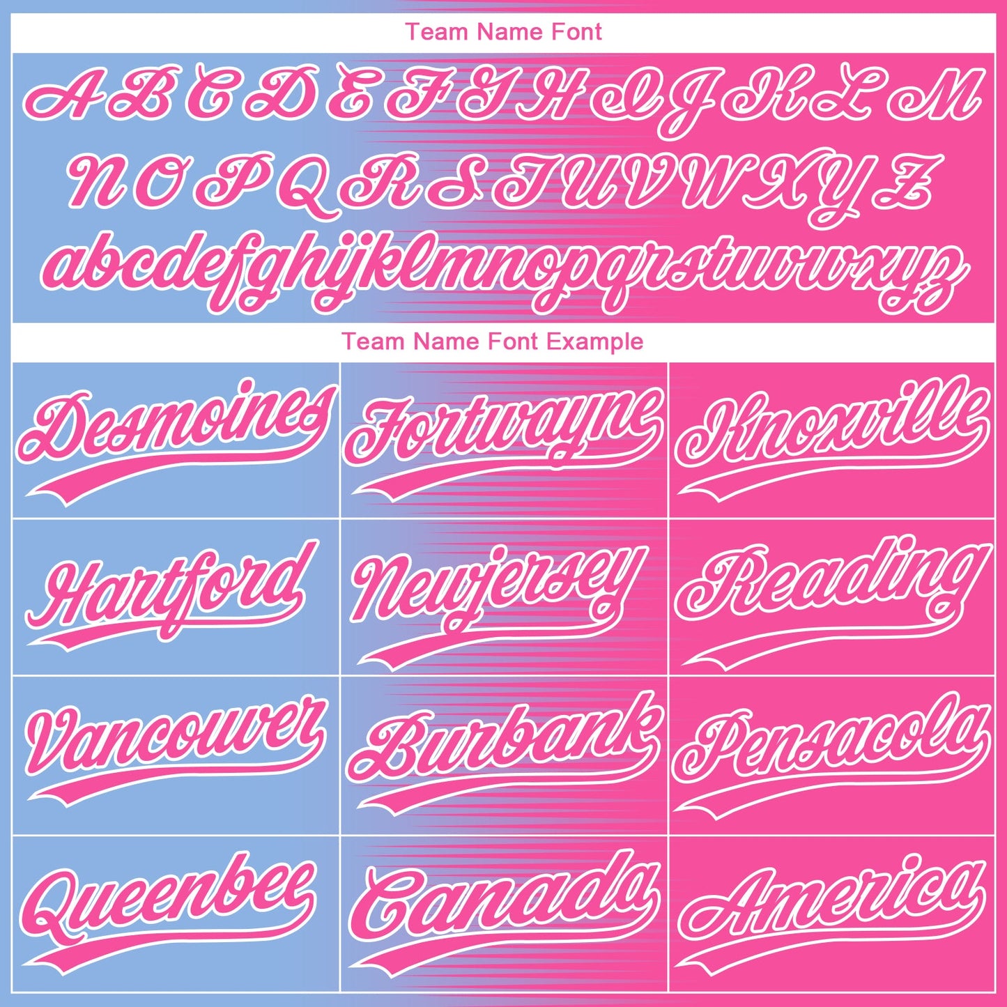 Custom Pink Light Blue-White Gradient Horizontal Stripe Two-Button Unisex Softball Jersey view 4