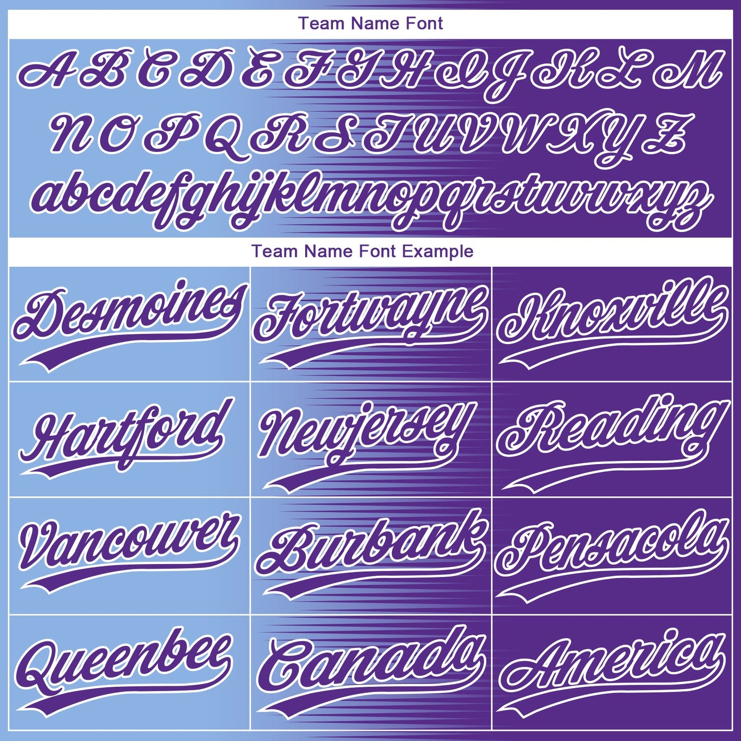Custom Purple Light Blue-White Gradient Horizontal Stripe Two-Button Unisex Softball Jersey view 4