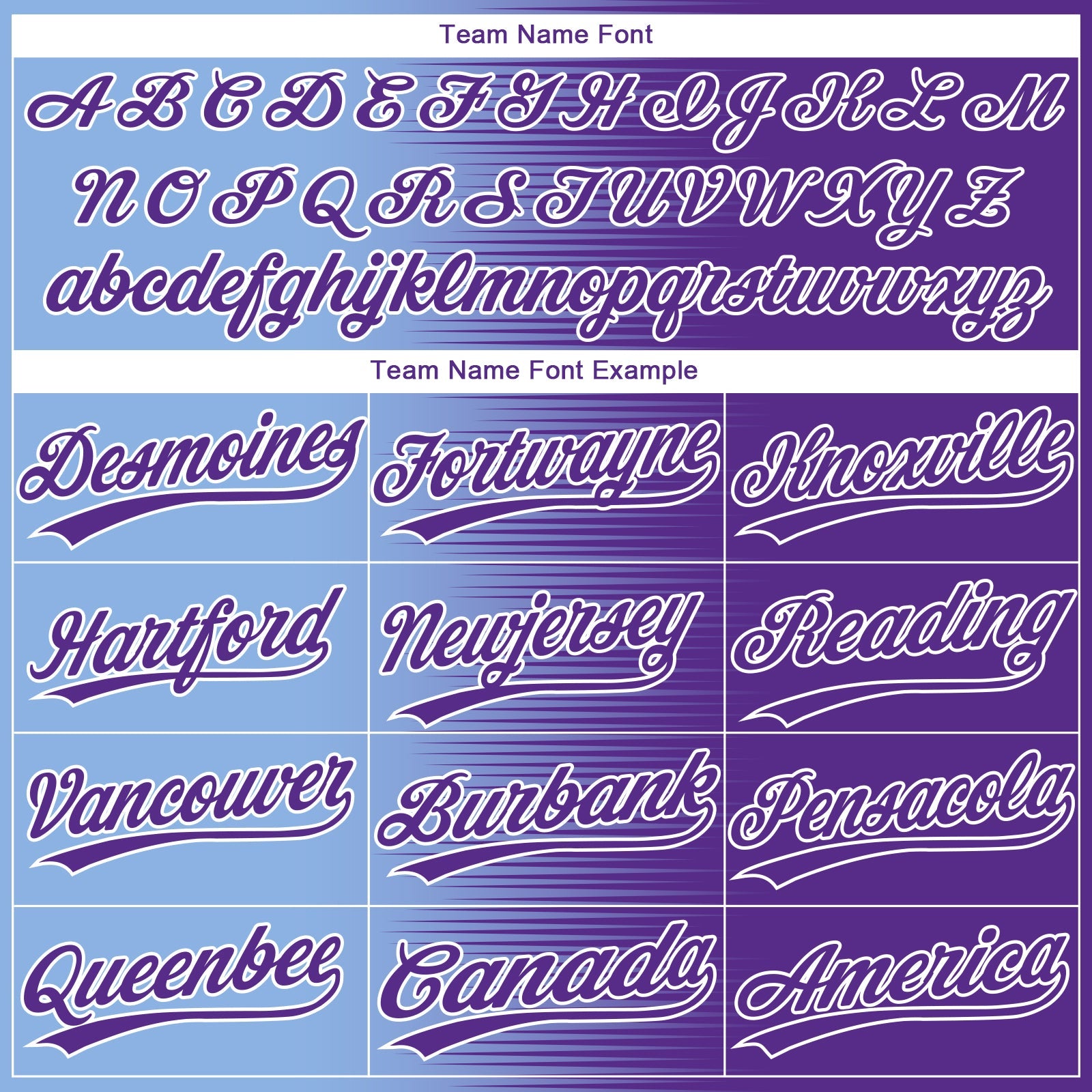 Custom Purple Light Blue-White Gradient Horizontal Stripe Two-Button Unisex Softball Jersey view 4