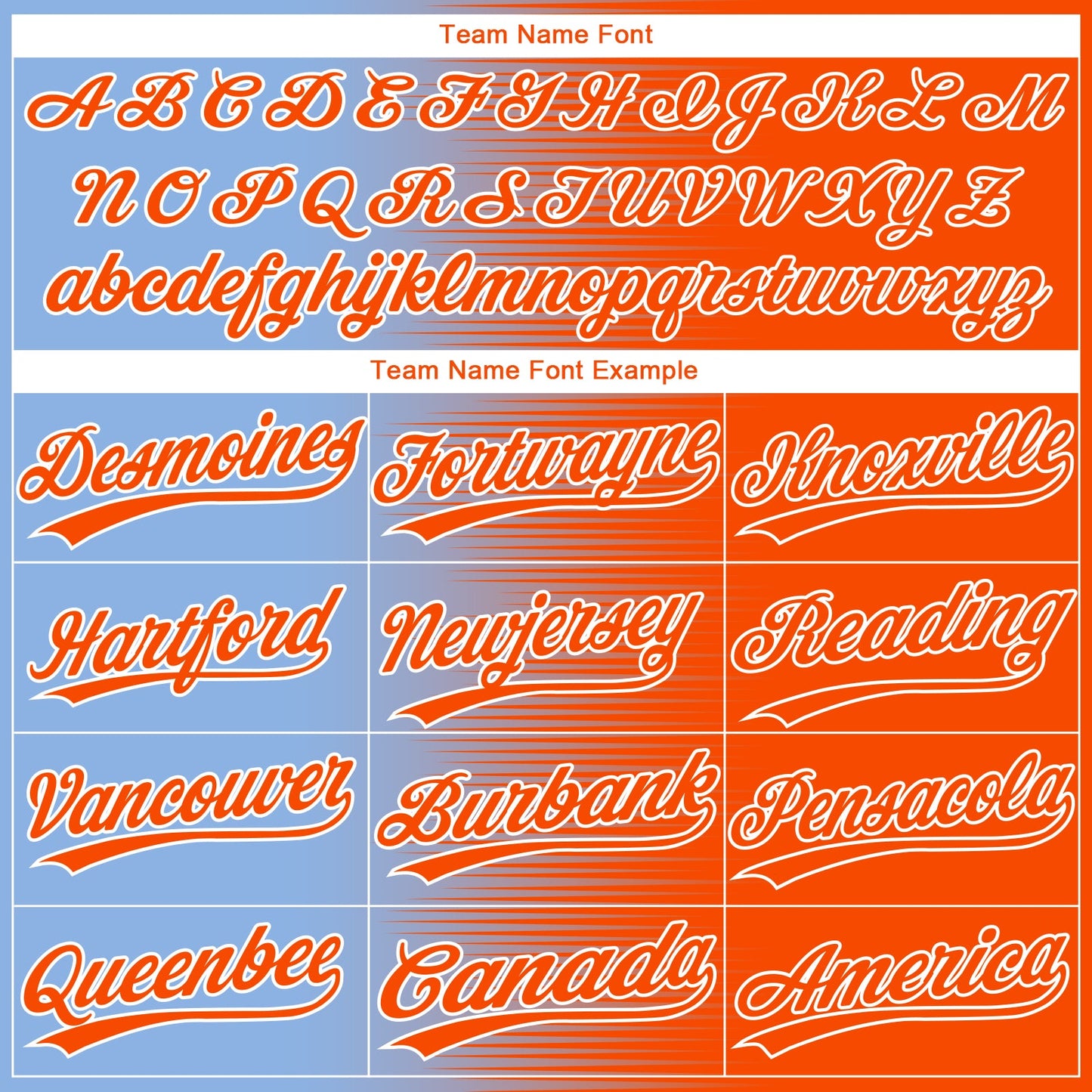 Custom Orange Light Blue-White Gradient Horizontal Stripe Two-Button Unisex Softball Jersey view 4