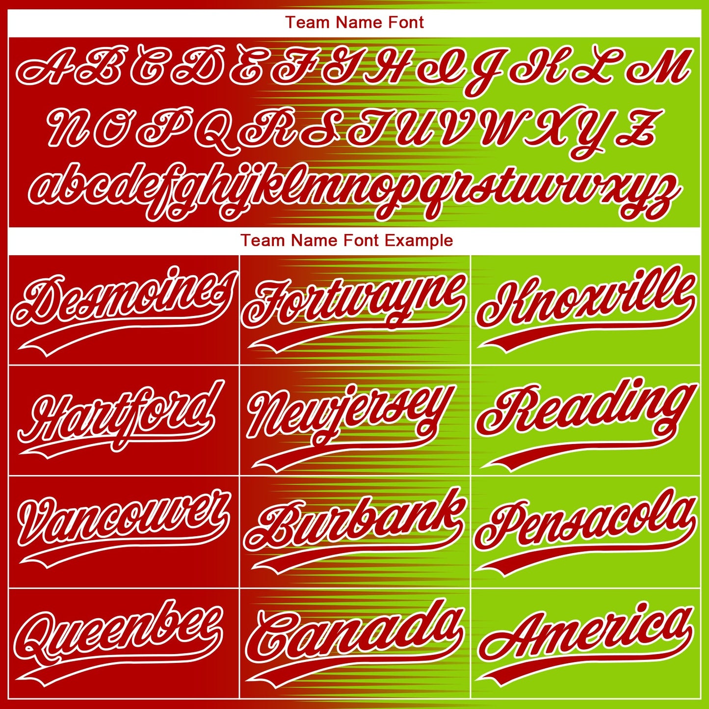Custom Neon Green Red-White Gradient Horizontal Stripe Two-Button Unisex Softball Jersey view 4