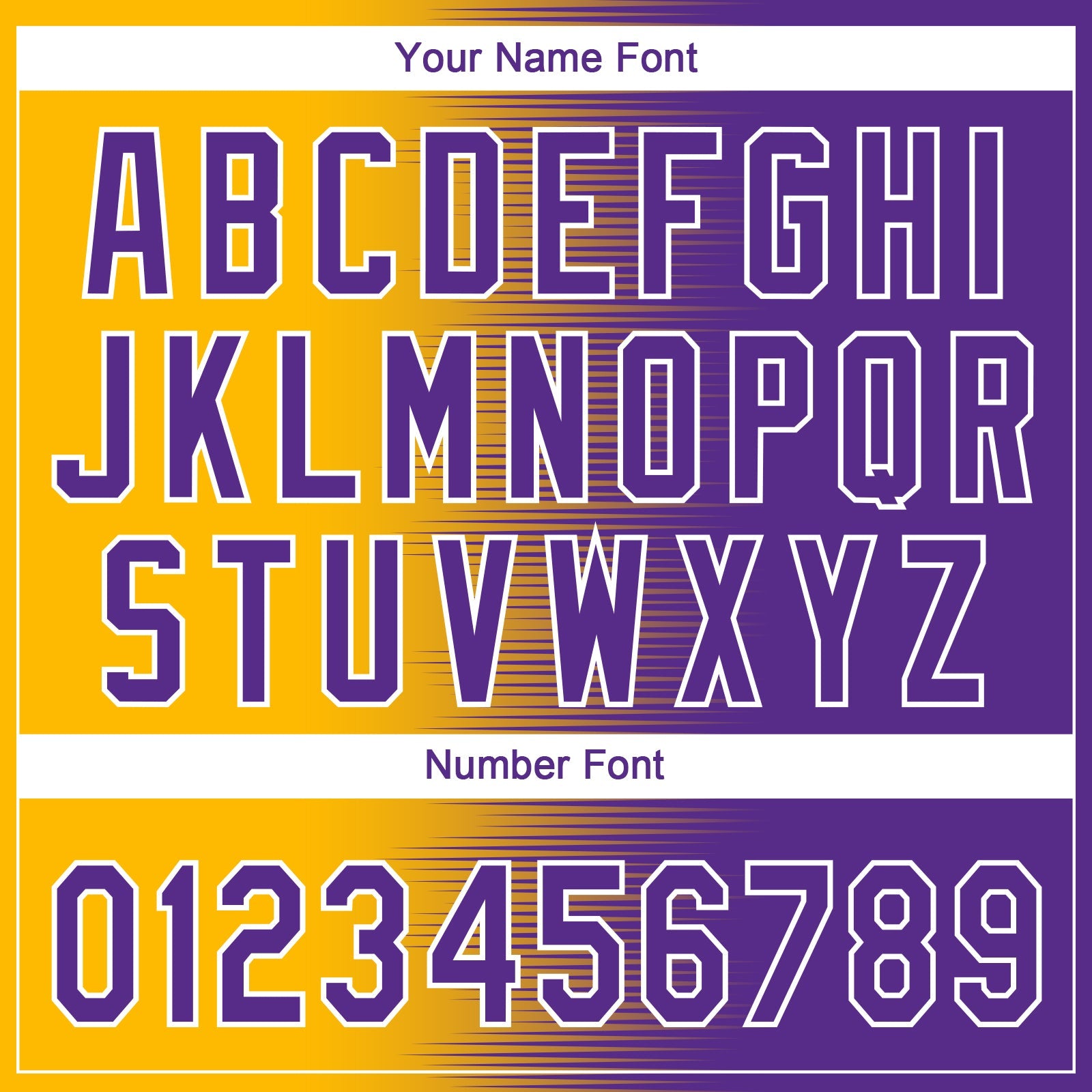 Custom Gold Purple-White Gradient Horizontal Stripe Two-Button Unisex Softball Jersey view 5