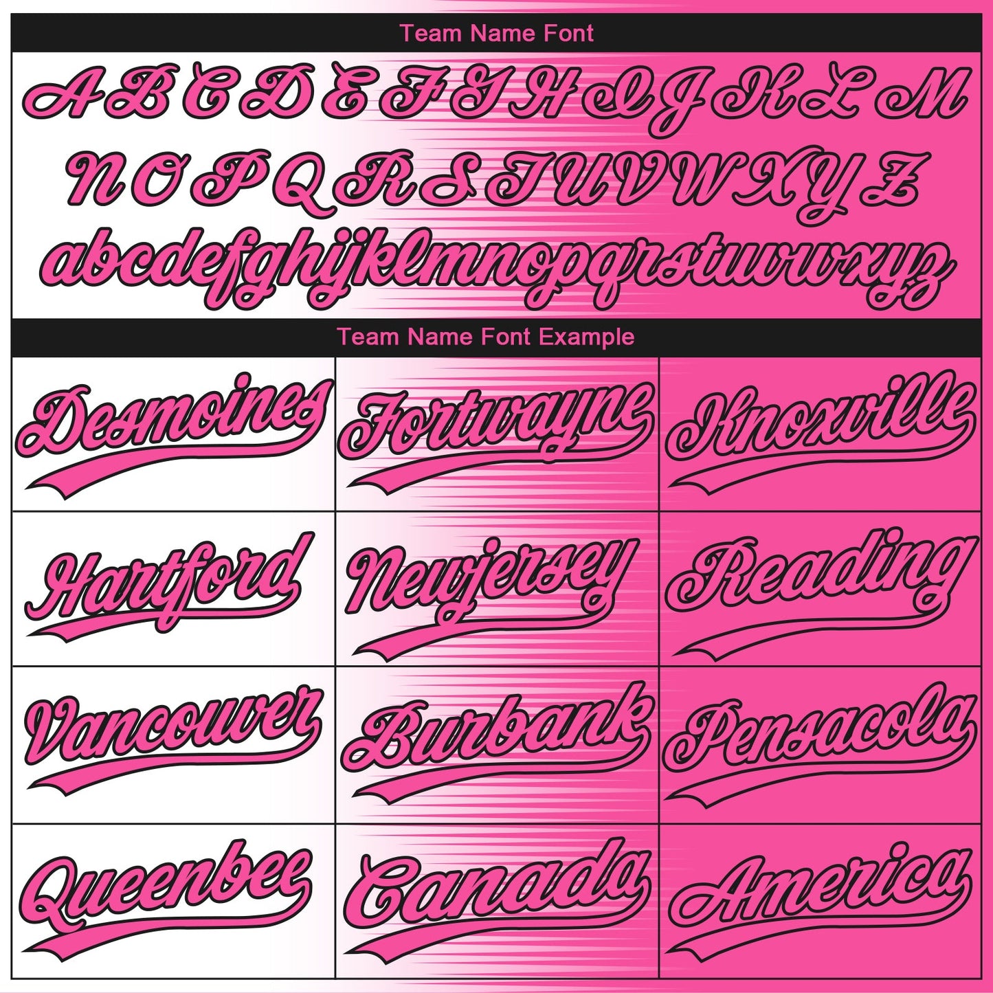 Custom Pink White-Black Gradient Horizontal Stripe Two-Button Unisex Softball Jersey view 4