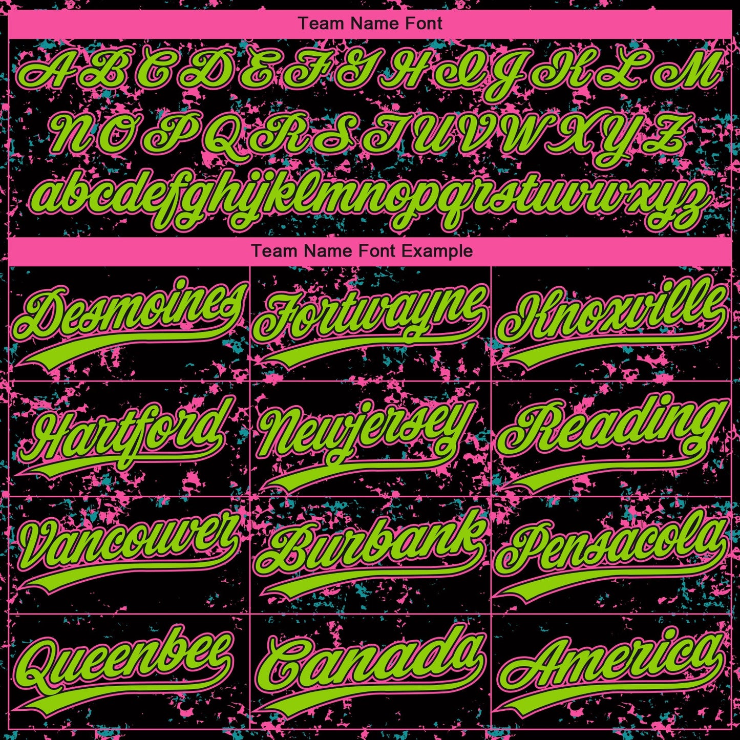 Custom Black Neon Green-Pink Abstract Shattered Paint Splatter Two-Button Unisex Softball Jersey view 4
