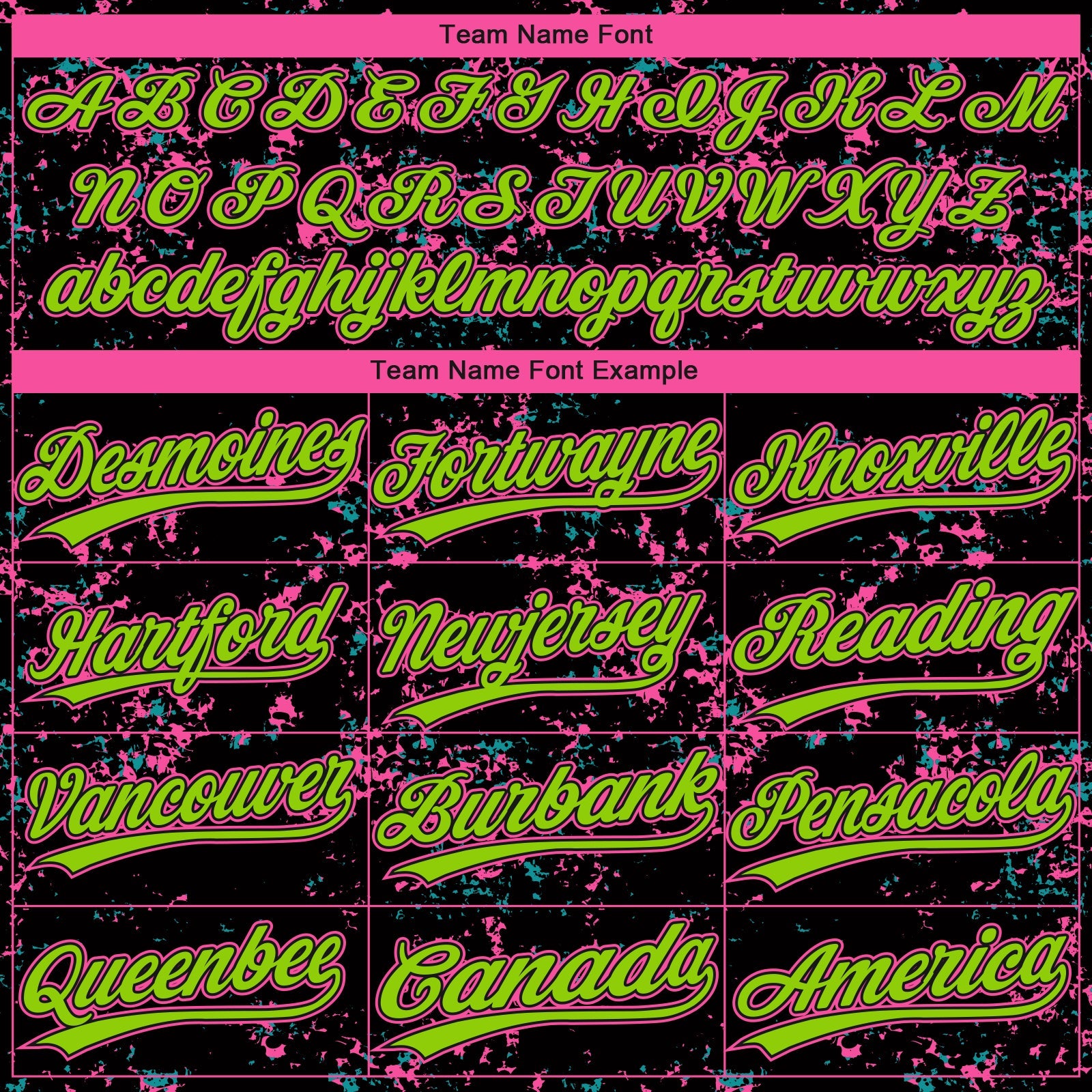 Custom Black Neon Green-Pink Abstract Shattered Paint Splatter Two-Button Unisex Softball Jersey view 4