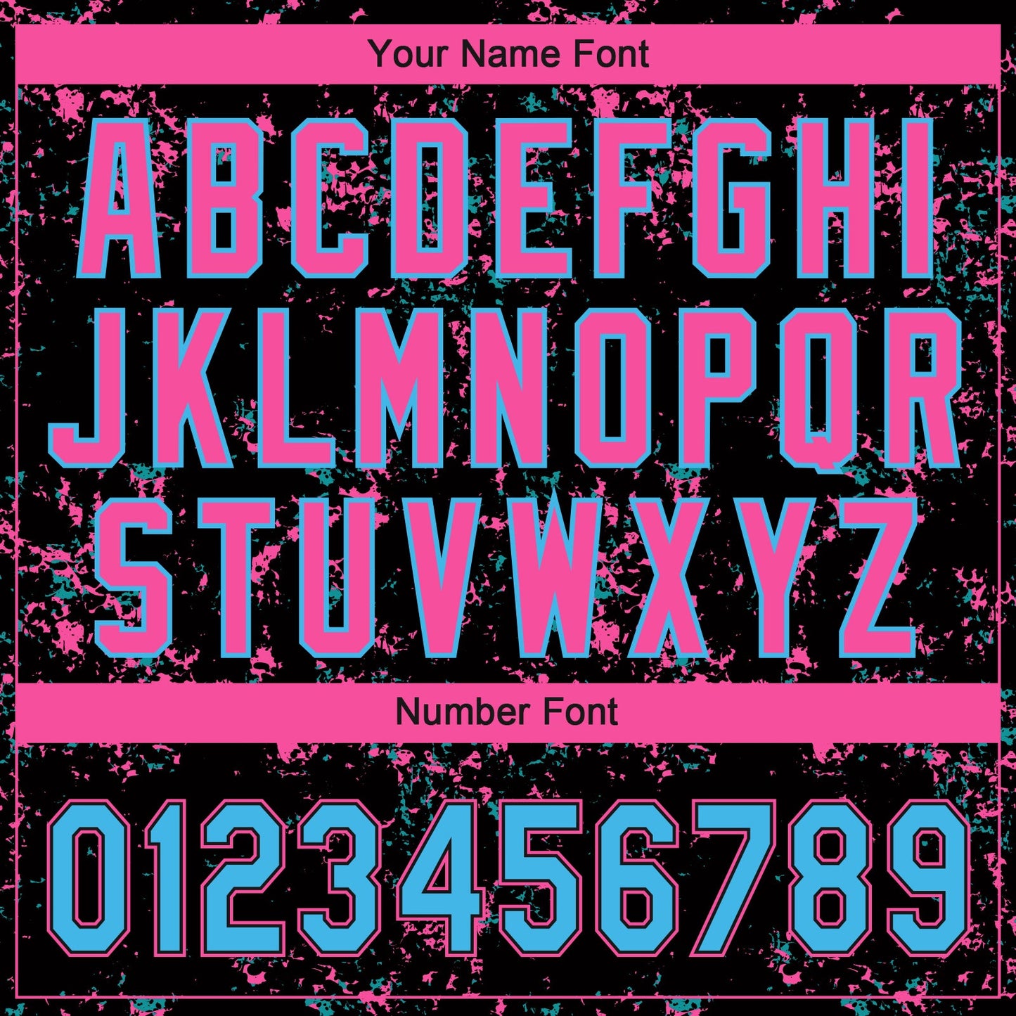 Custom Black Sky Blue Pink-Light Blue Abstract Shattered Paint Splatter Two-Button Unisex Softball Jersey view 5