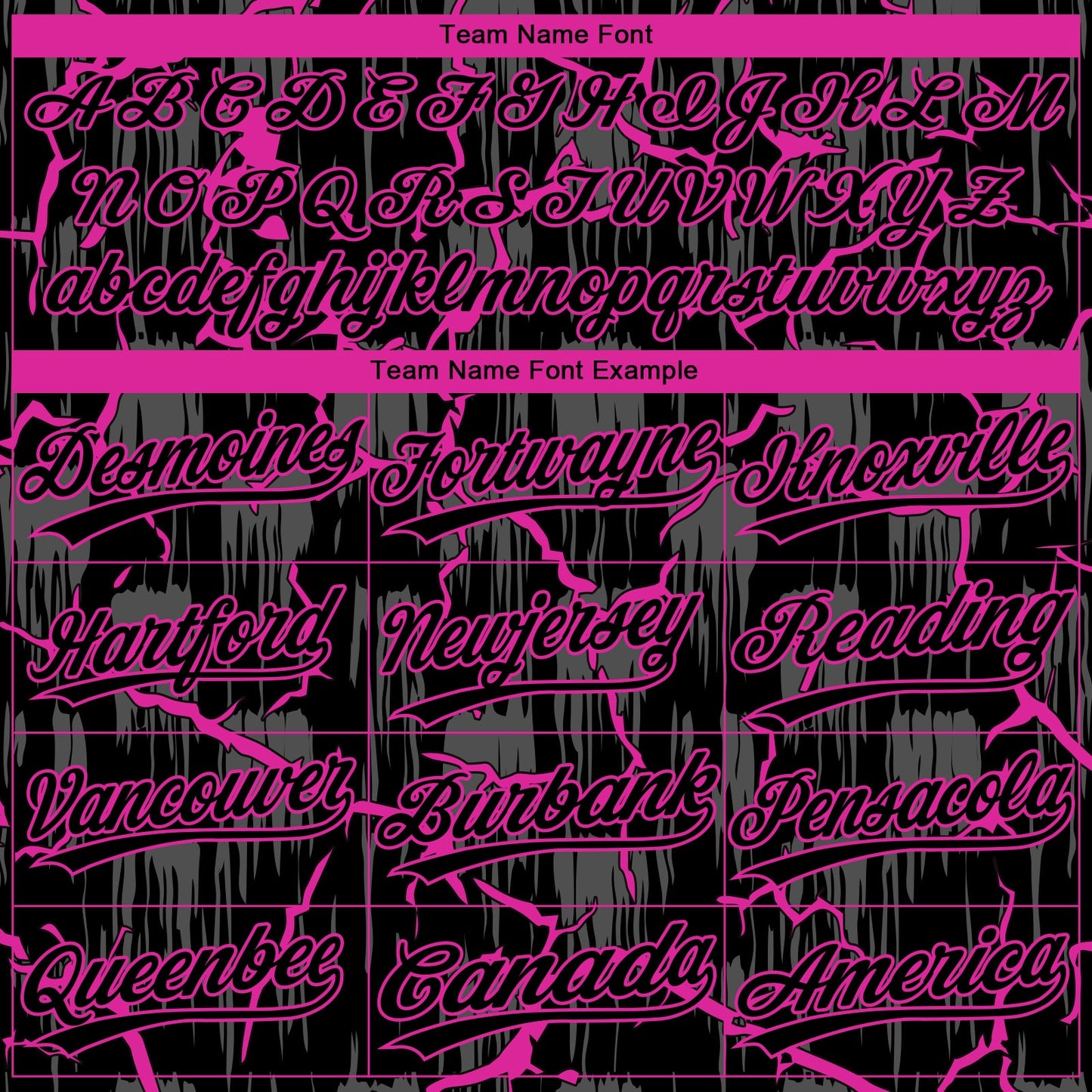 Custom Black Deep Pink-Gray Raglan Sleeves Neon Lightning Crackle Two-Button Unisex Softball Jersey view 4