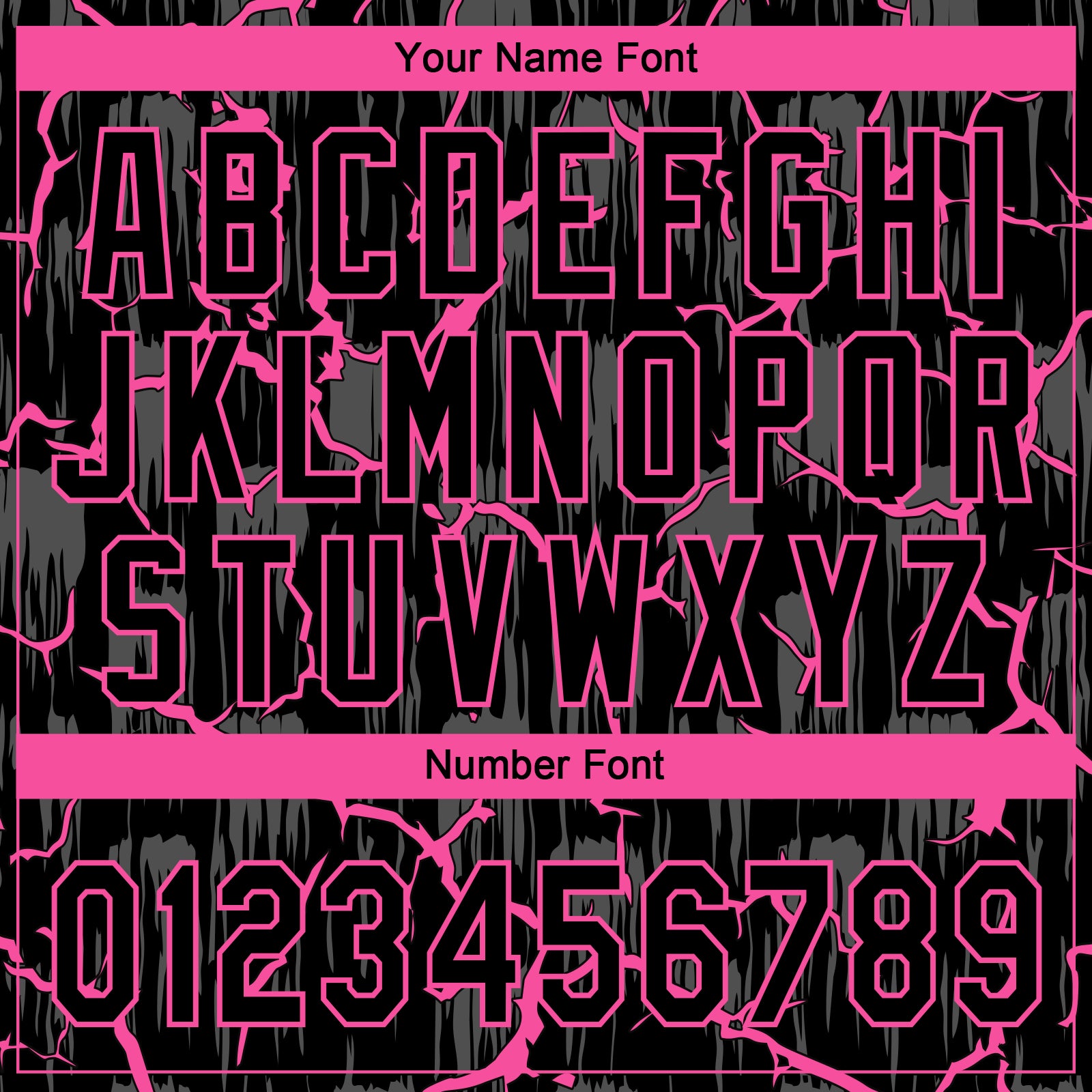 Custom Black Pink-Gray Raglan Sleeves Neon Lightning Crackle Two-Button Unisex Softball Jersey view 5