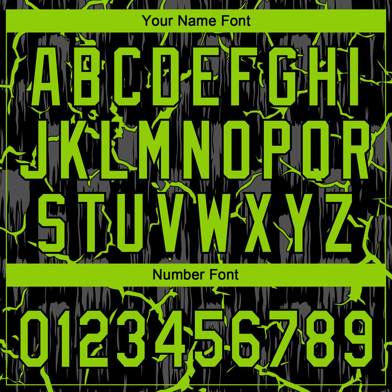 Custom Black Neon Green-Gray Raglan Sleeves Neon Lightning Crackle Two-Button Unisex Softball Jersey view 5