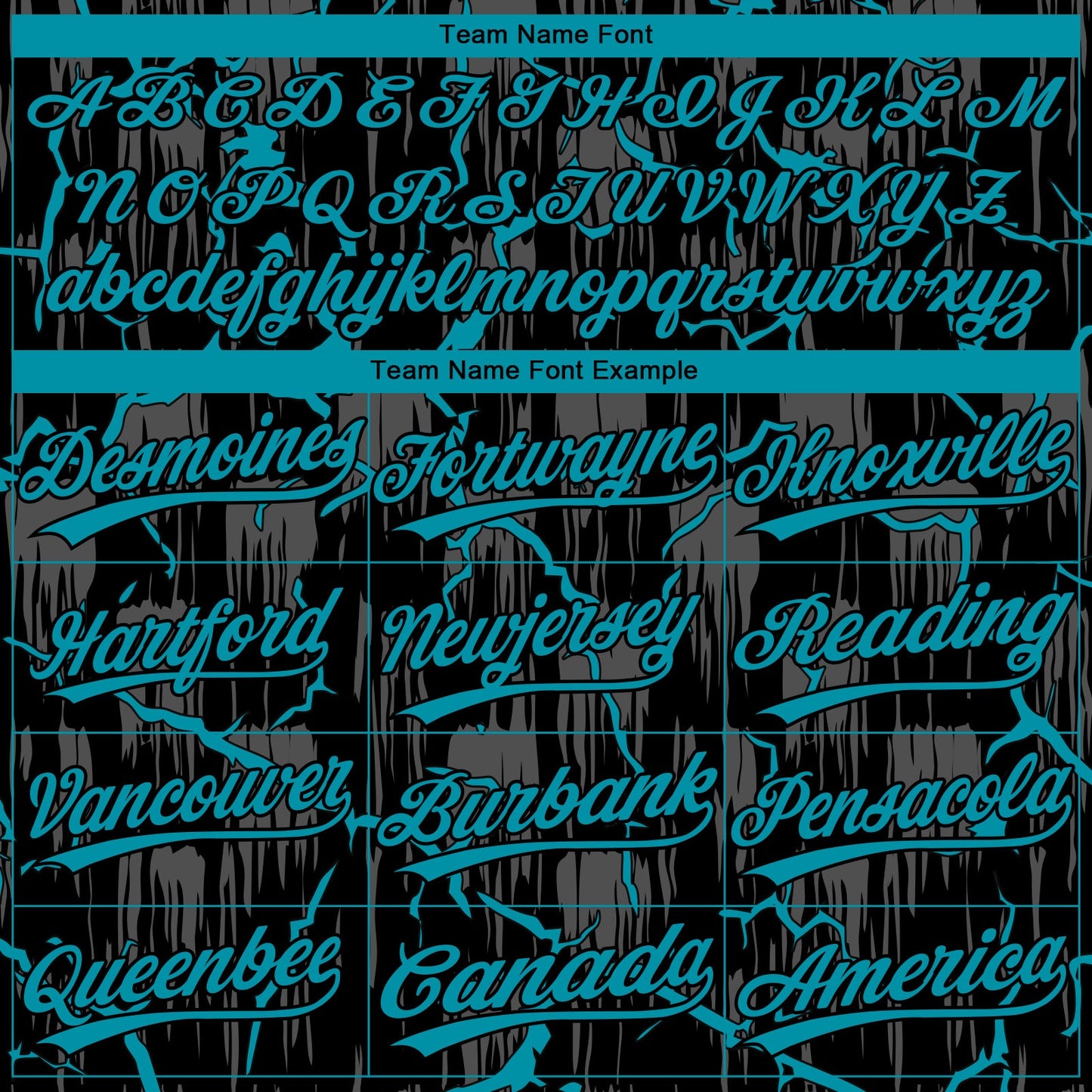 Custom Black Teal-Gray Raglan Sleeves Neon Lightning Crackle Two-Button Unisex Softball Jersey view 4