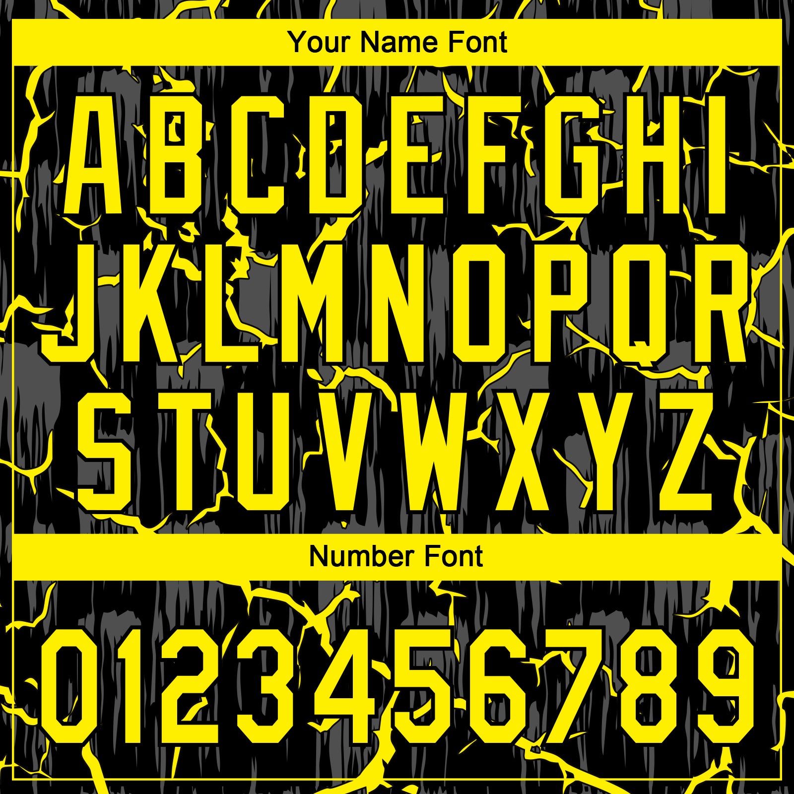 Custom Black Light Yellow-Gray Raglan Sleeves Neon Lightning Crackle Two-Button Unisex Softball Jersey view 5