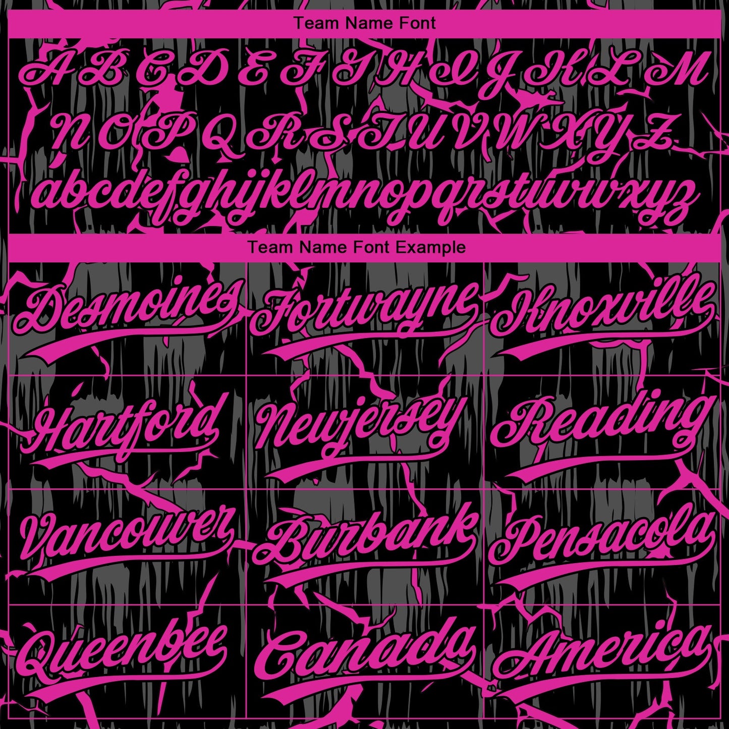 Custom Black Deep Pink-Gray Raglan Sleeves Neon Lightning Crackle Two-Button Unisex Softball Jersey view 4