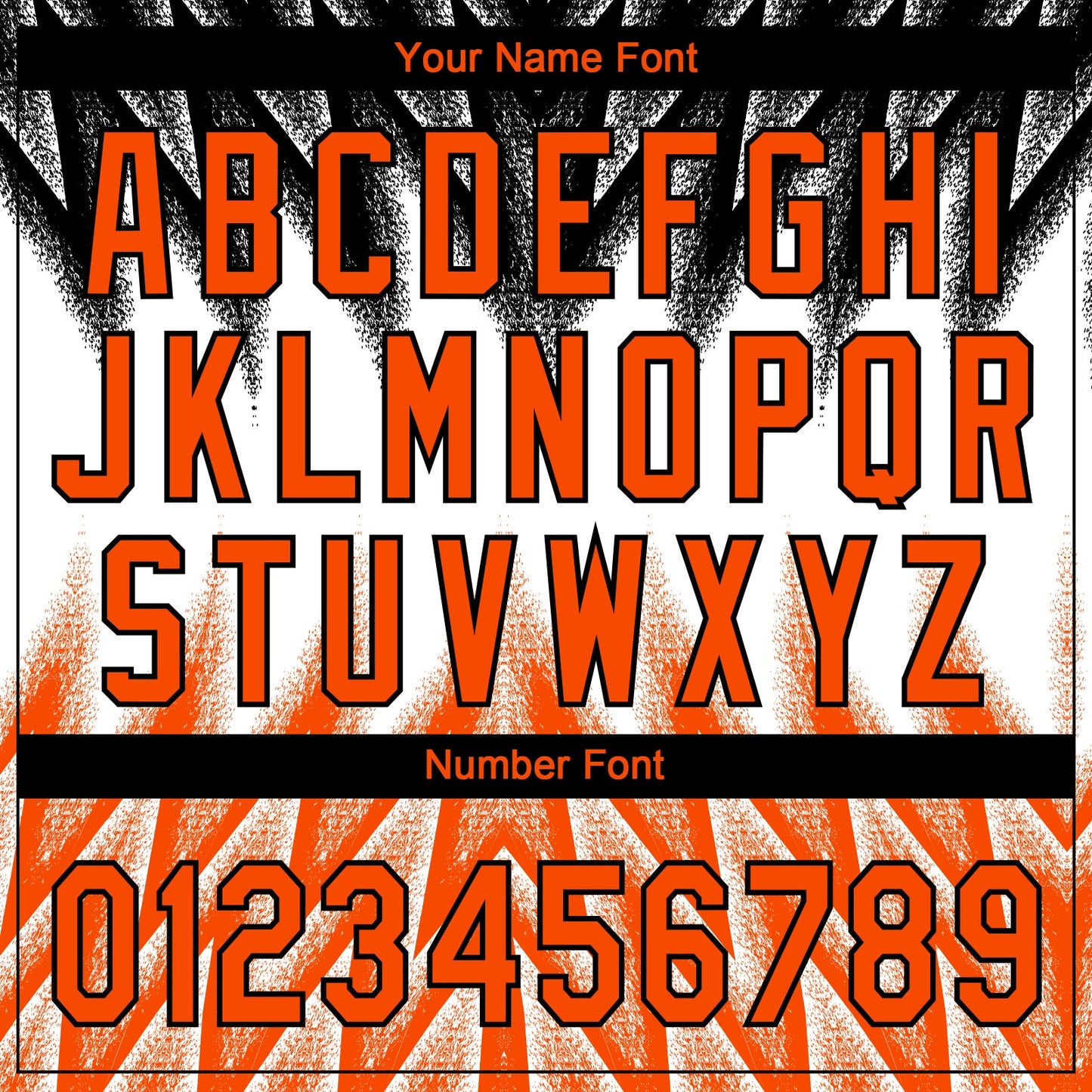 Custom Black Orange-White Raglan Sleeves Abstract Geometric Chevron Zigzag Two-Button Unisex Softball Jersey view 5