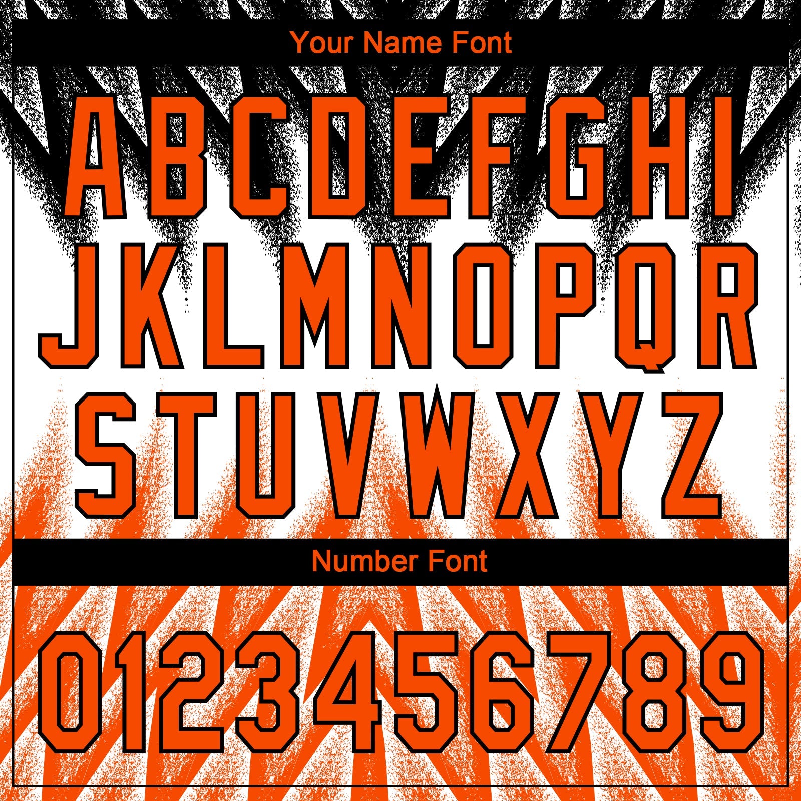 Custom Black Orange-White Raglan Sleeves Abstract Geometric Chevron Zigzag Two-Button Unisex Softball Jersey view 5