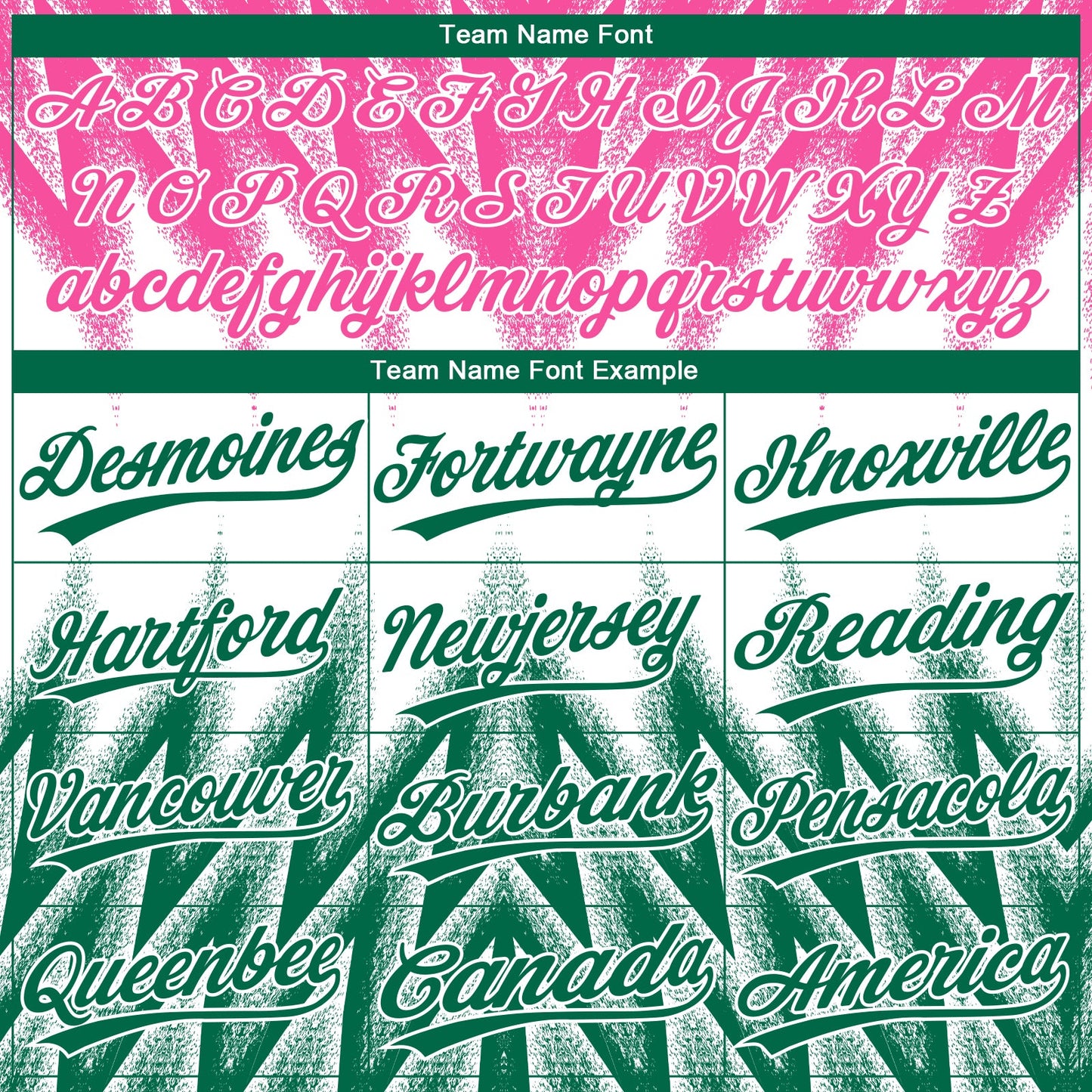 Custom Pink Kelly Green-White Raglan Sleeves Abstract Geometric Chevron Zigzag Two-Button Unisex Softball Jersey view 4