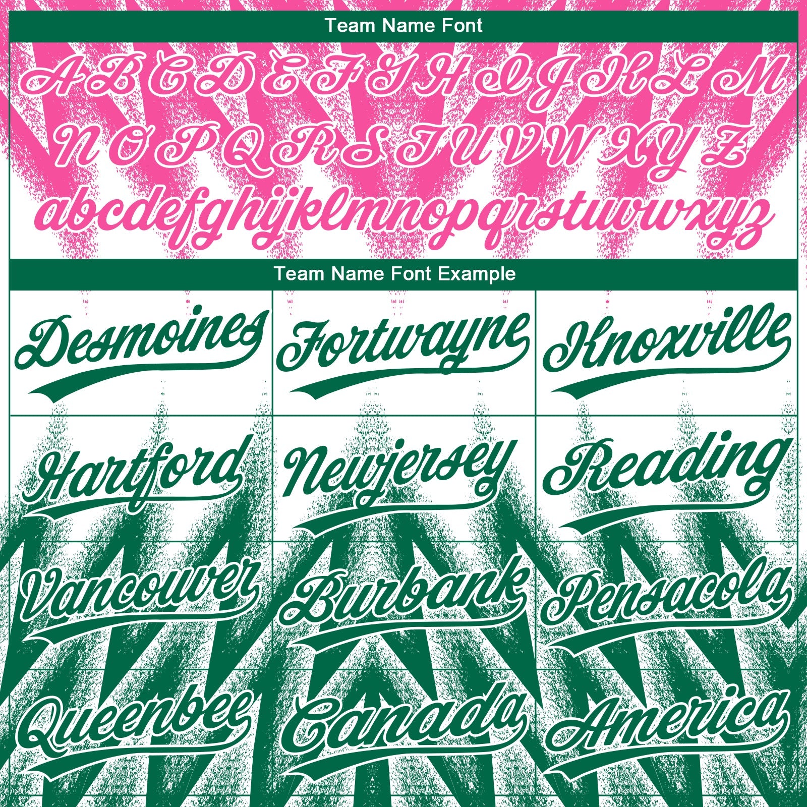 Custom Pink Kelly Green-White Raglan Sleeves Abstract Geometric Chevron Zigzag Two-Button Unisex Softball Jersey view 4