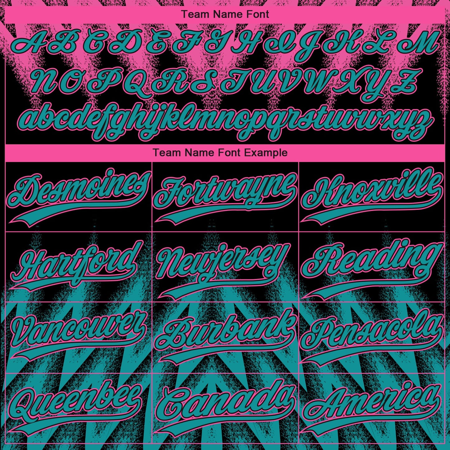 Custom Black Teal-Pink Raglan Sleeves Abstract Geometric Chevron Zigzag Two-Button Unisex Softball Jersey view 4