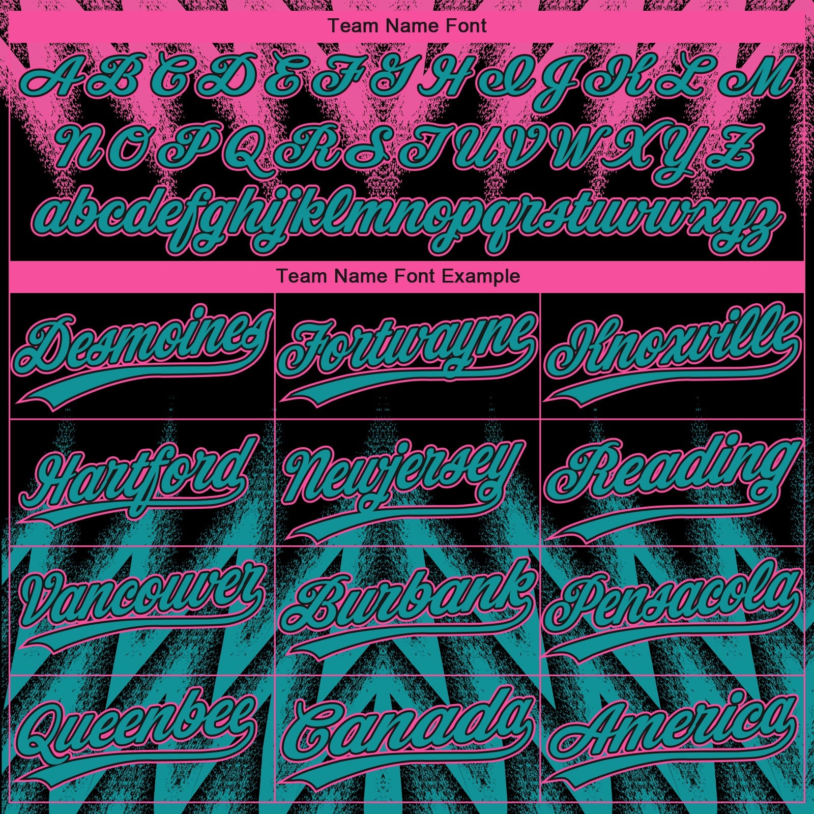 Custom Black Teal-Pink Raglan Sleeves Abstract Geometric Chevron Zigzag Two-Button Unisex Softball Jersey view 4