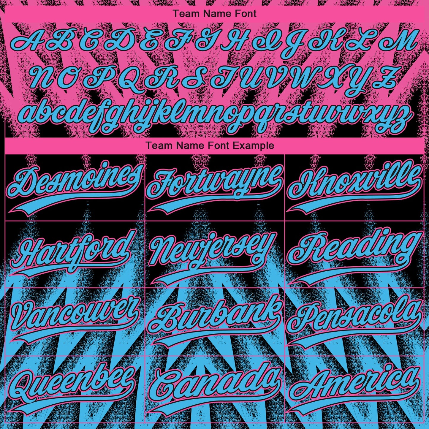 Custom Black Sky Blue-Pink Raglan Sleeves Abstract Geometric Chevron Zigzag Two-Button Unisex Softball Jersey view 4