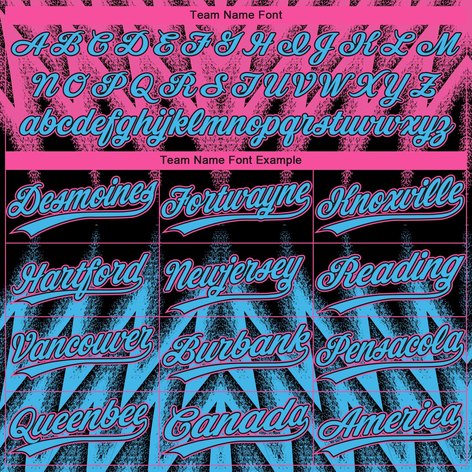 Custom Black Sky Blue-Pink Raglan Sleeves Abstract Geometric Chevron Zigzag Two-Button Unisex Softball Jersey view 4