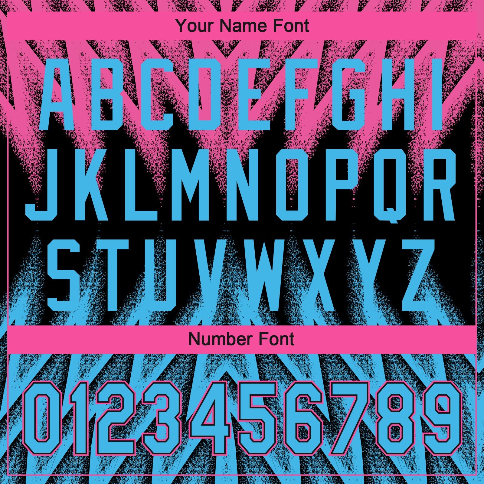 Custom Black Sky Blue-Pink Raglan Sleeves Abstract Geometric Chevron Zigzag Two-Button Unisex Softball Jersey view 5