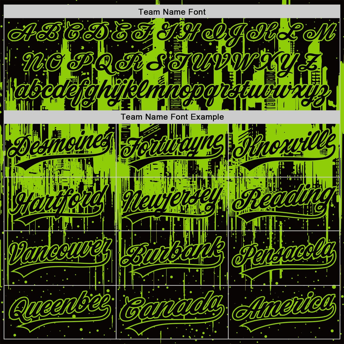 Custom Black-Neon Green Dripping Splatter Paint 3D Pattern Two-Button Unisex Softball Jersey view 4