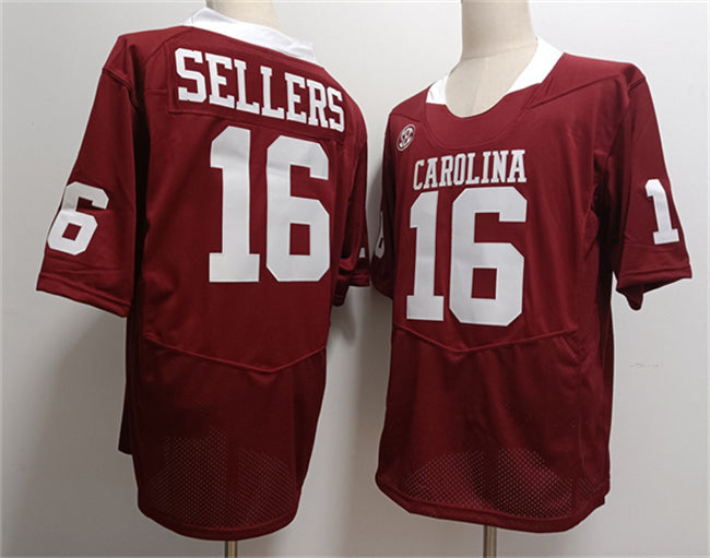 S.Carolina Fighting Gamecocks #16 LaNorris Sellers Garnet Stitched American College Jerseys - Main View