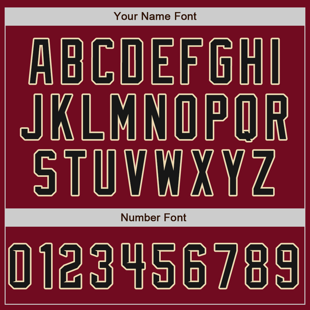 Custom Crimson Black-Cream Authentic Split Fashion Baseball Jersey view 5