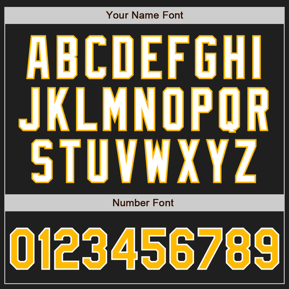 Custom Black Gold-Gray Authentic Split Fashion Baseball Jersey view 5