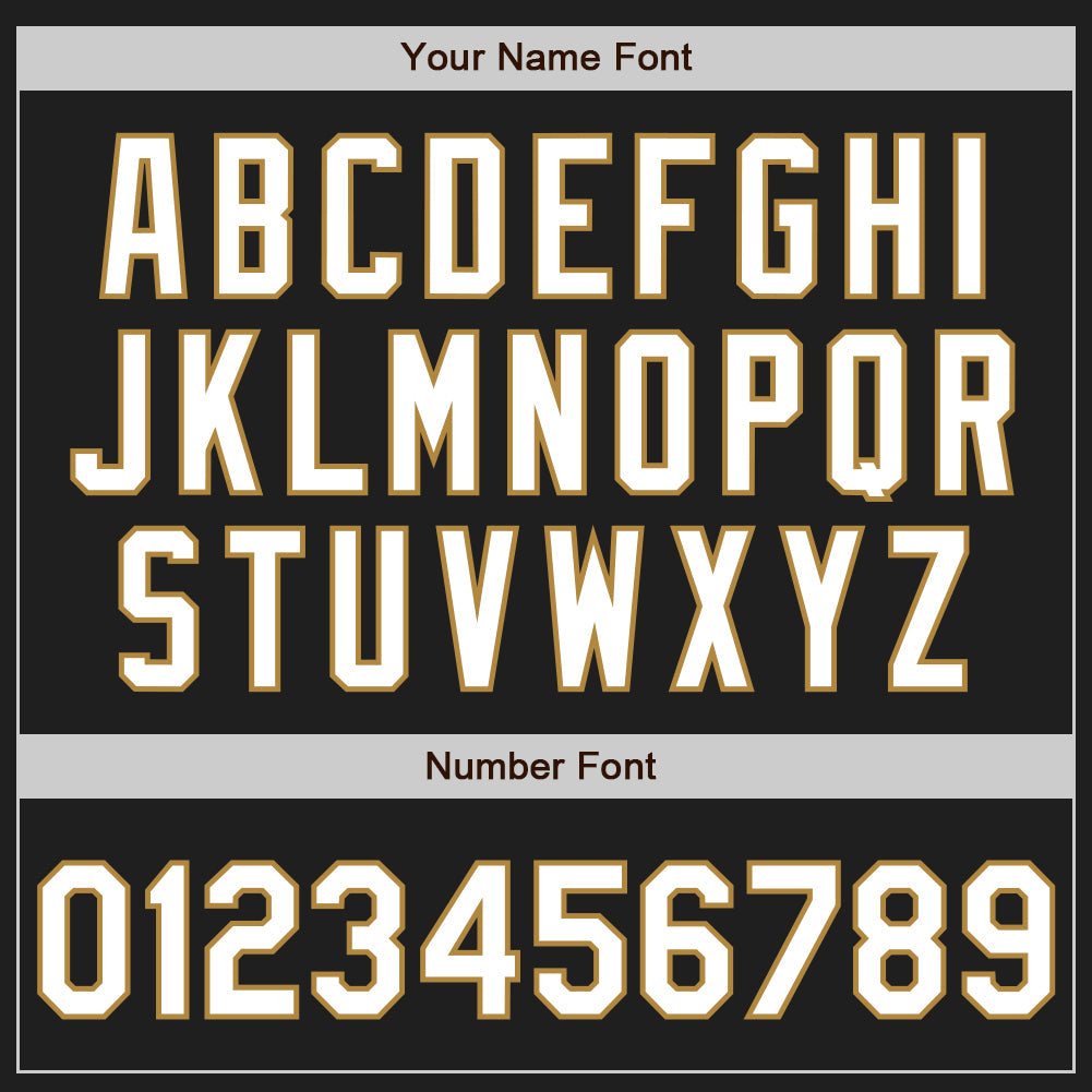 Custom Black White Orange-Old Gold Authentic Split Fashion Baseball Jersey view 5