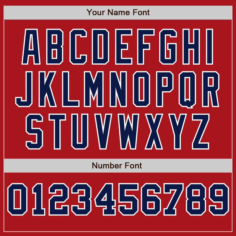 Custom Red White-Navy Pinstripe Authentic Split Fashion Baseball Jersey view 5