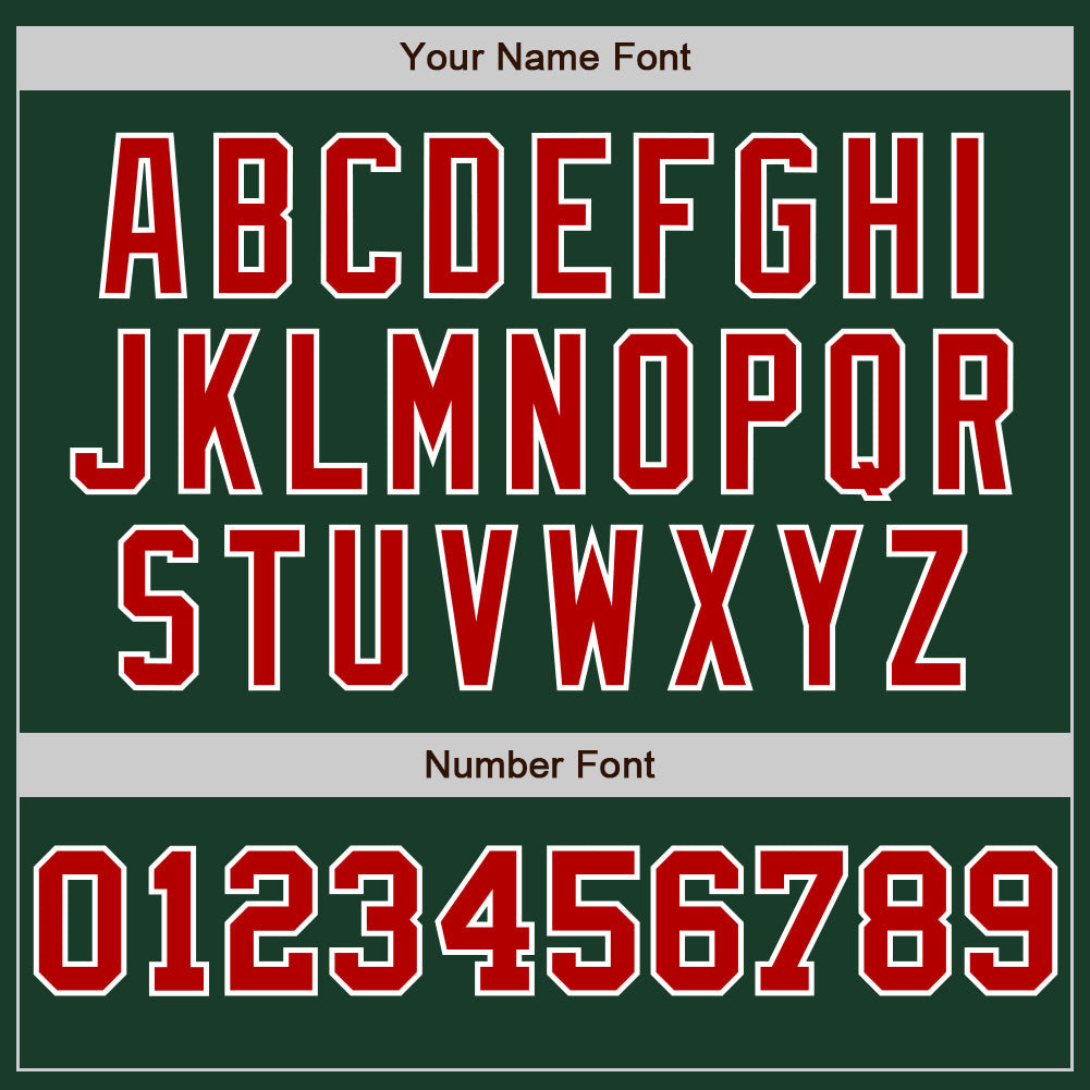 Custom Green White-Red Pinstripe Authentic Split Fashion Baseball Jersey view 5