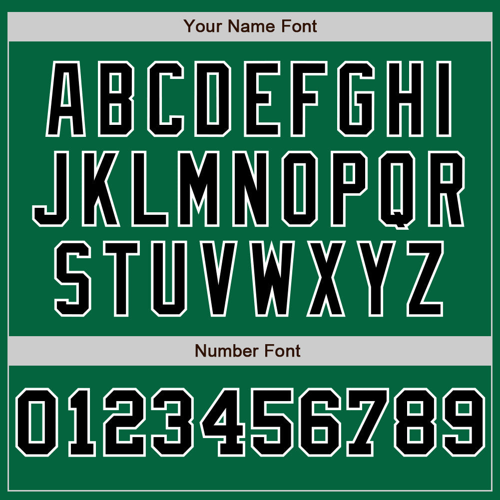 Custom Kelly Green White-Black Pinstripe Authentic Split Fashion Baseball Jersey view 5