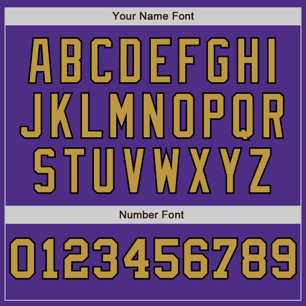Custom Purple Old Gold-Black Pinstripe Authentic Split Fashion Baseball Jersey view 5