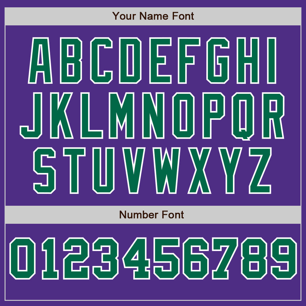 Custom Purple White-Kelly Green Pinstripe Authentic Split Fashion Baseball Jersey view 5