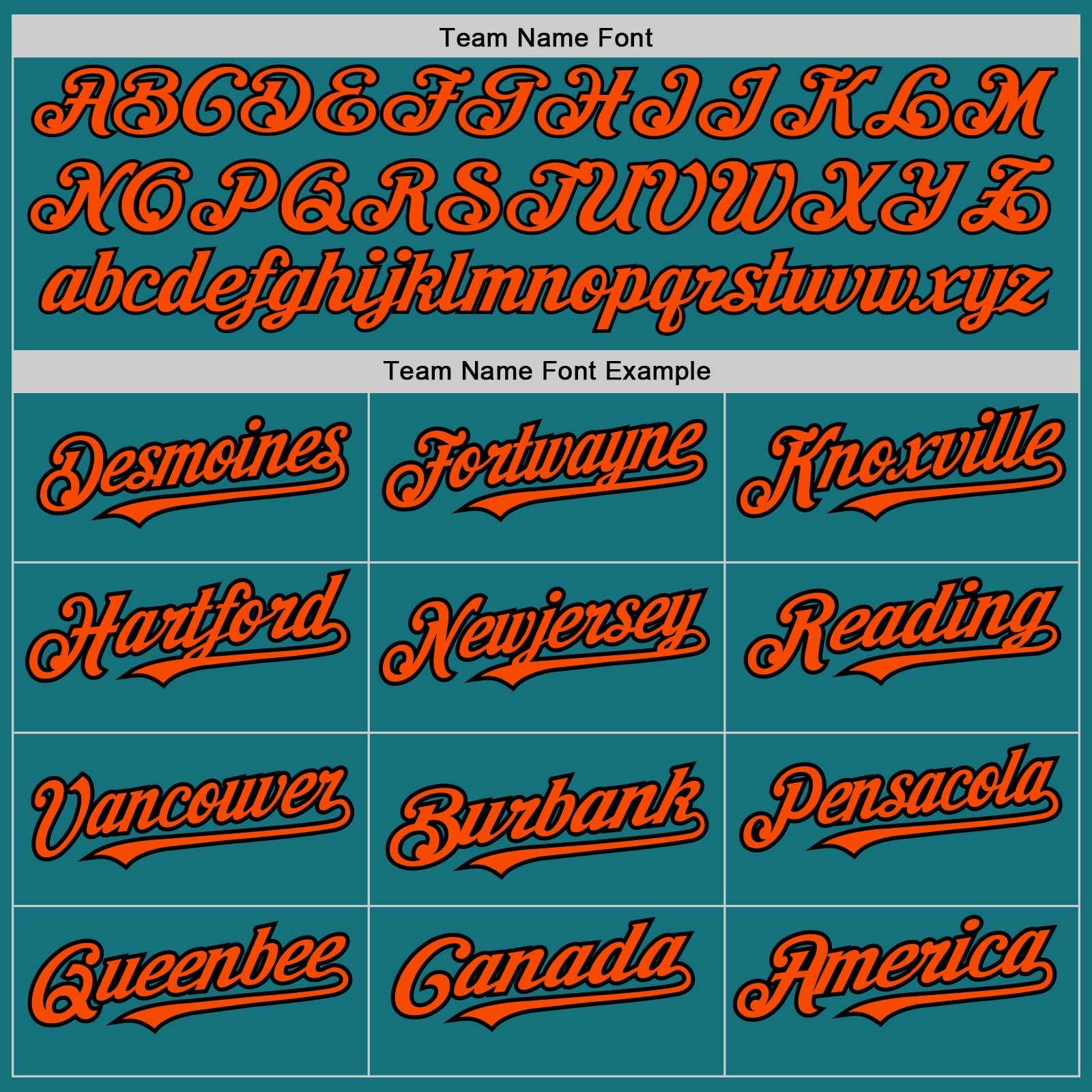 Custom Teal Orange-Black Pinstripe Authentic Split Fashion Baseball Jersey view 4