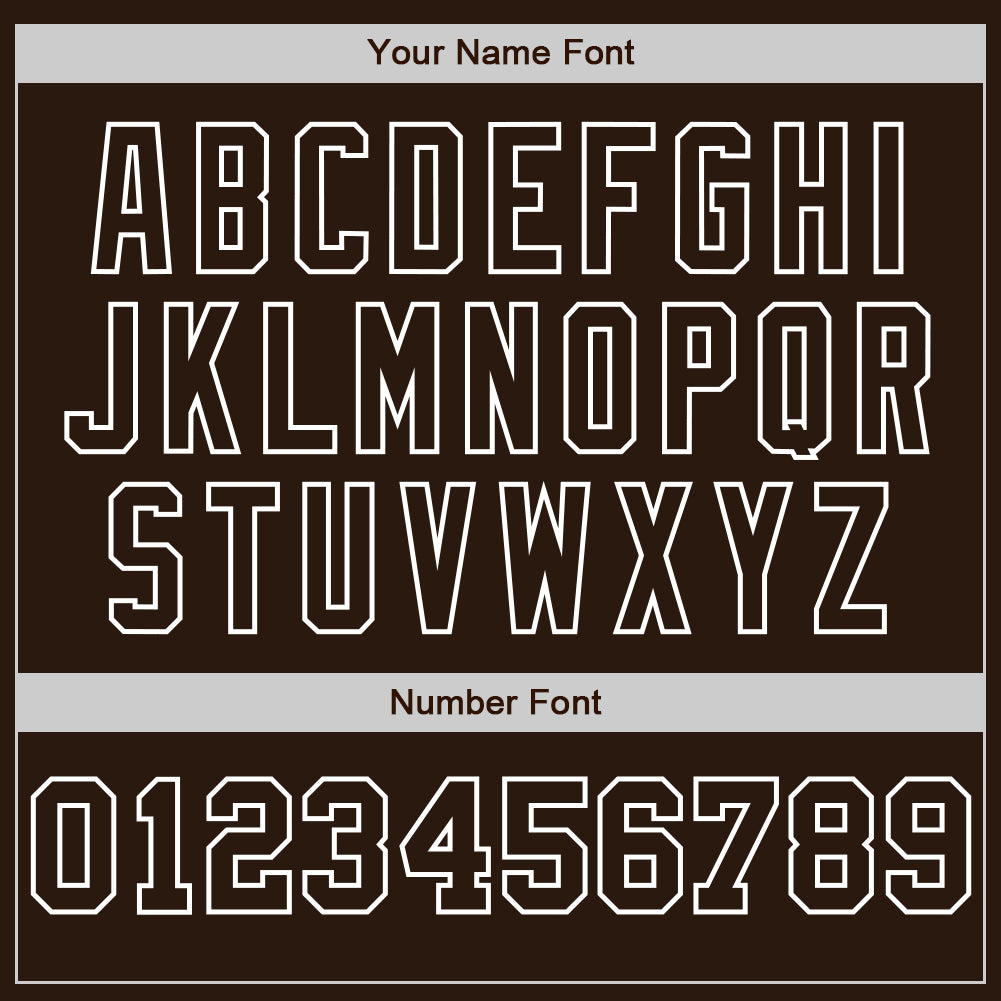 Custom Brown White-Brown Pinstripe Authentic Split Fashion Baseball Jersey view 5