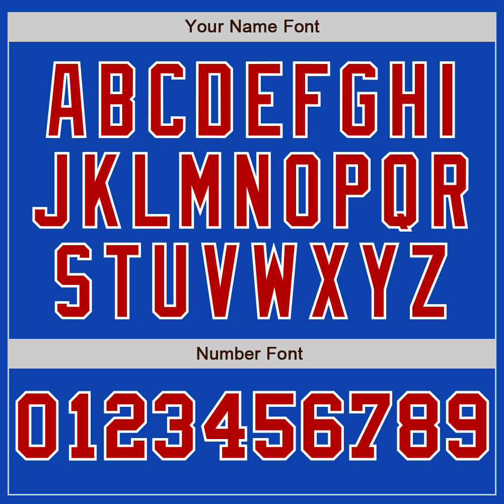 Custom Thunder Blue White-Red Pinstripe Authentic Split Fashion Baseball Jersey view 5