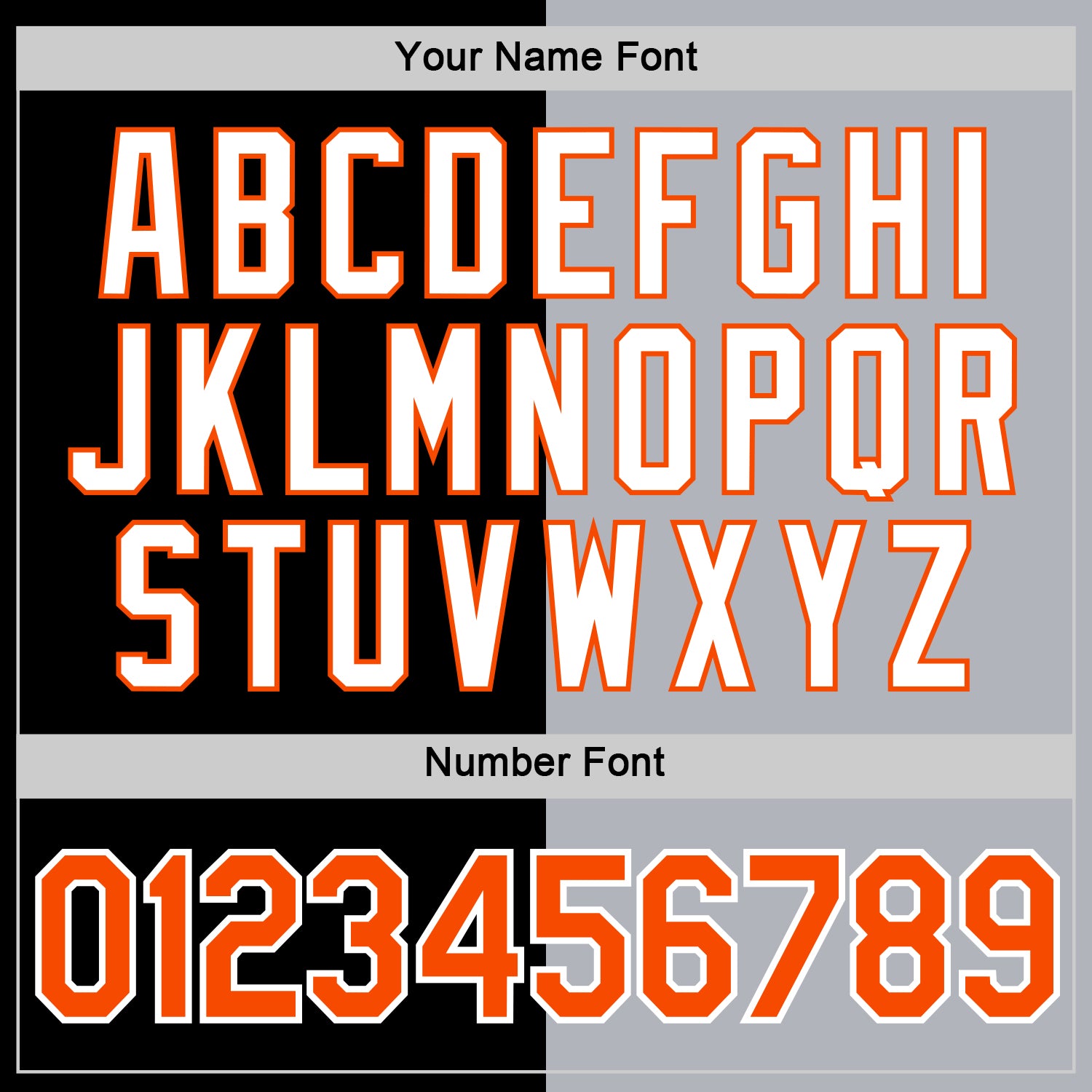 Custom Black Orange-Gray Split Fashion Performance T-Shirt view 4
