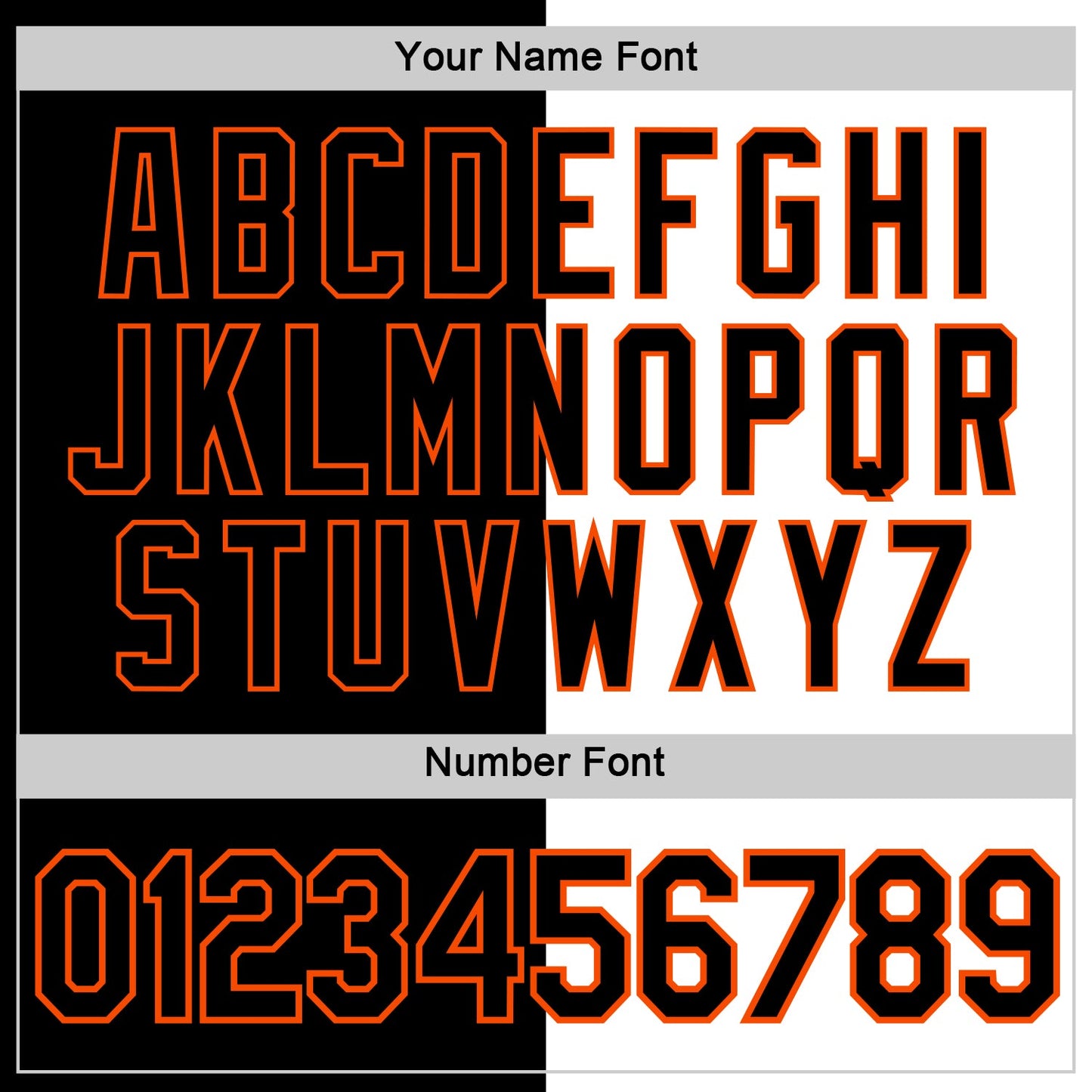 Custom Black White-Orange Split Fashion Performance T-Shirt view 4