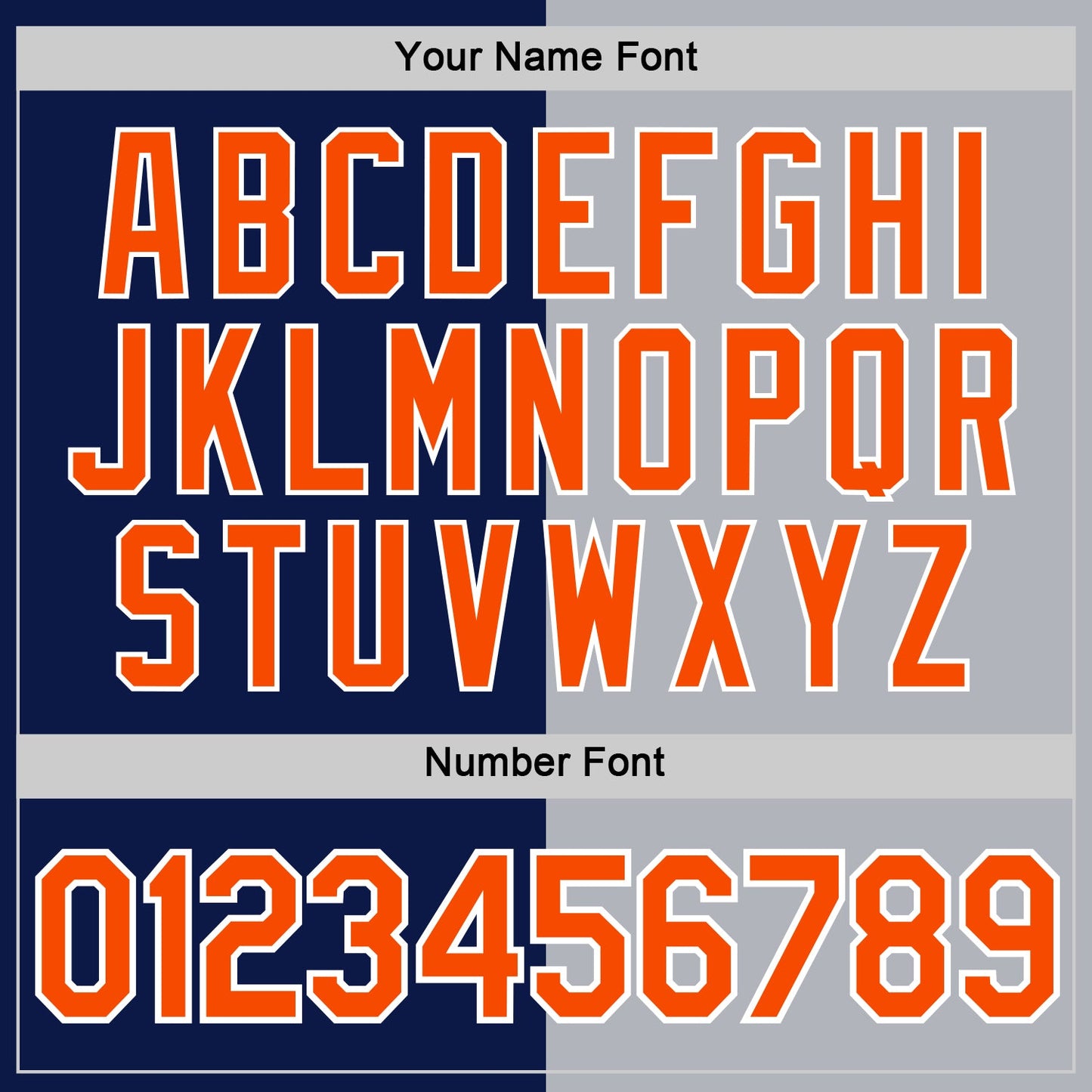Custom Navy Orange-Gray Split Fashion Performance T-Shirt view 4