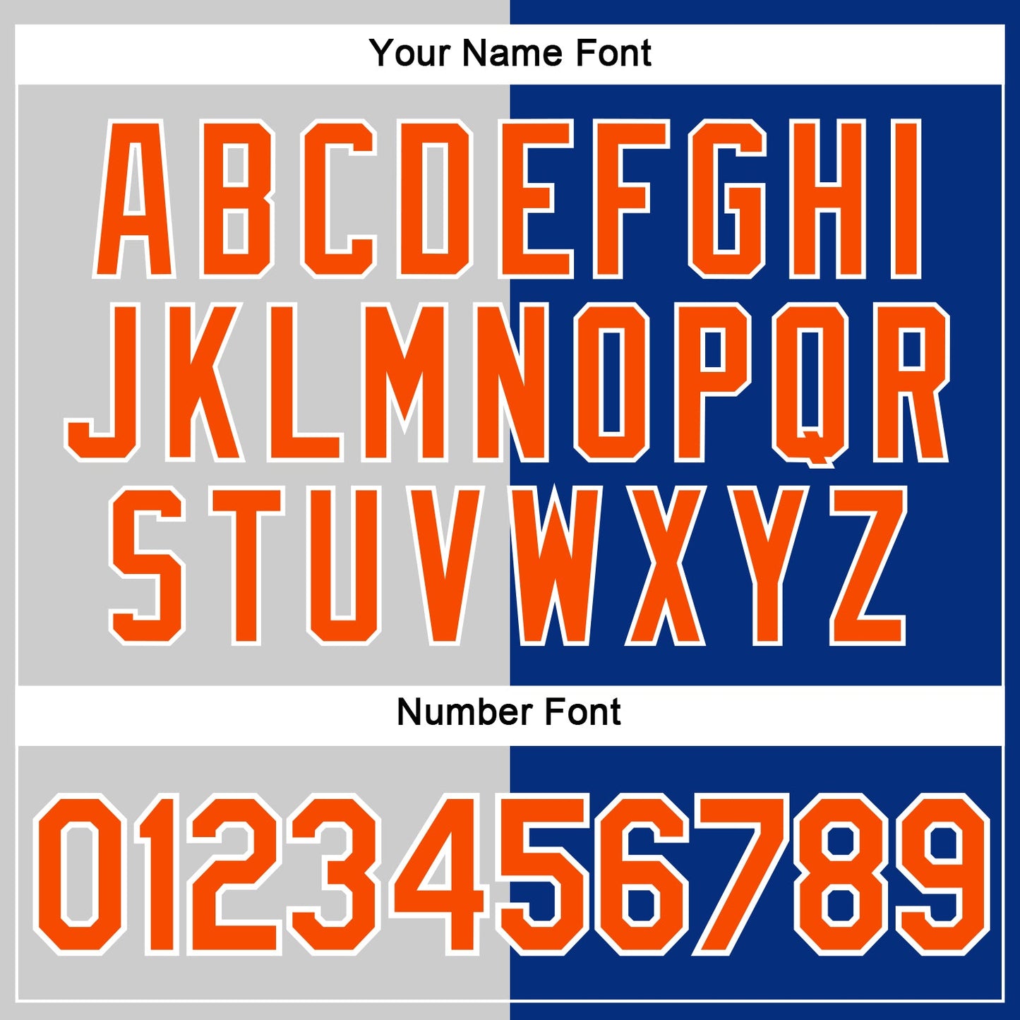 Custom Royal Orange-Gray Split Fashion Performance T-Shirt view 4