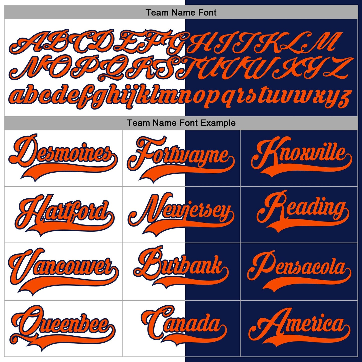Custom Navy Orange-White Split Fashion Hockey Lace Neck Jersey view 4