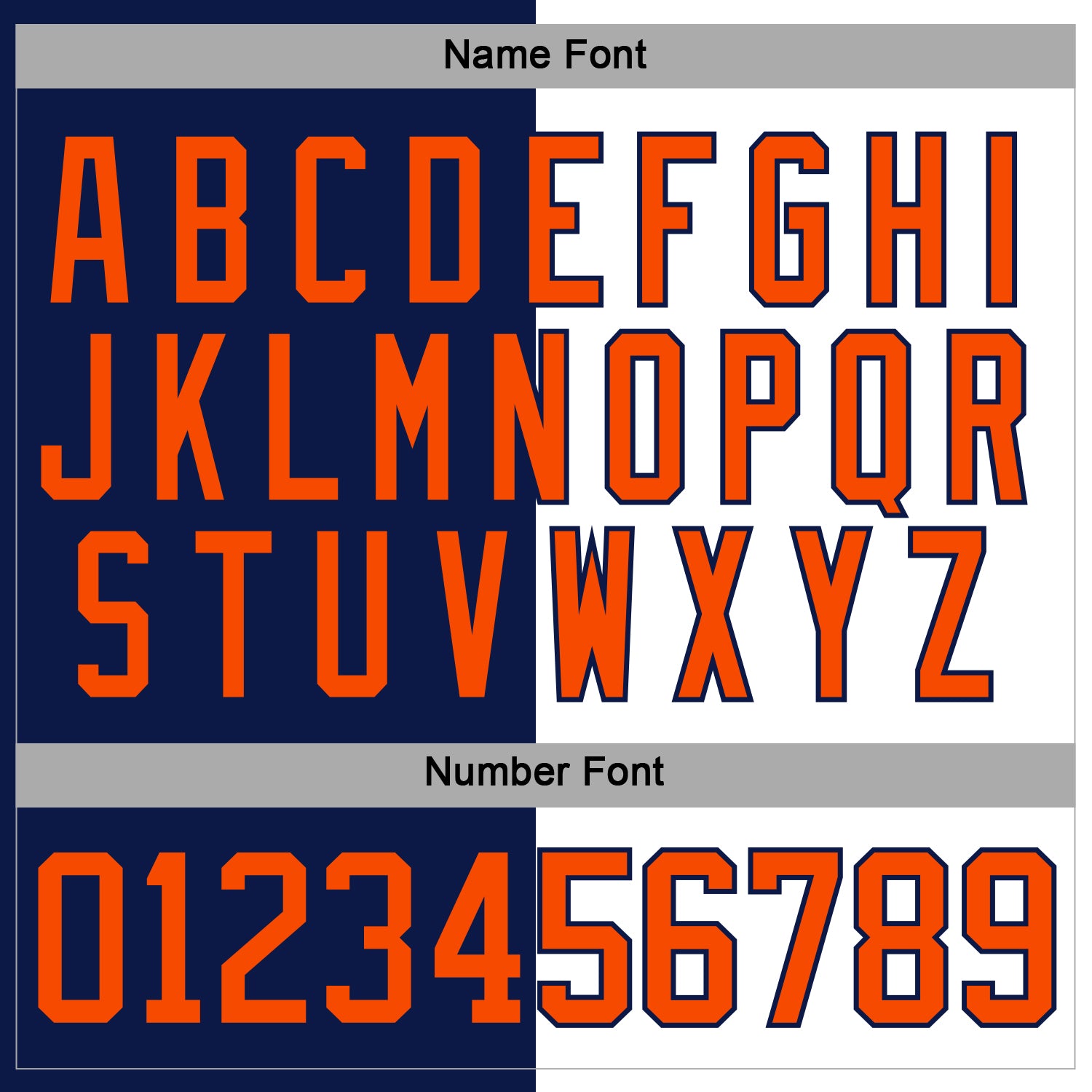 Custom Navy Orange-White Split Fashion Hockey Lace Neck Jersey view 5